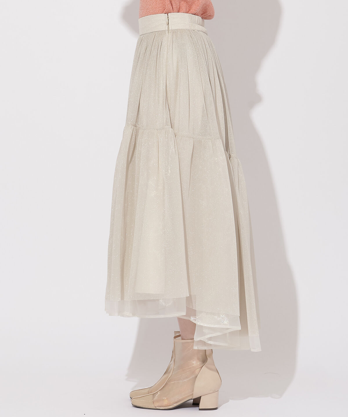 WILLSELECTION「ラメチュールボリュームスカート」|フレア|