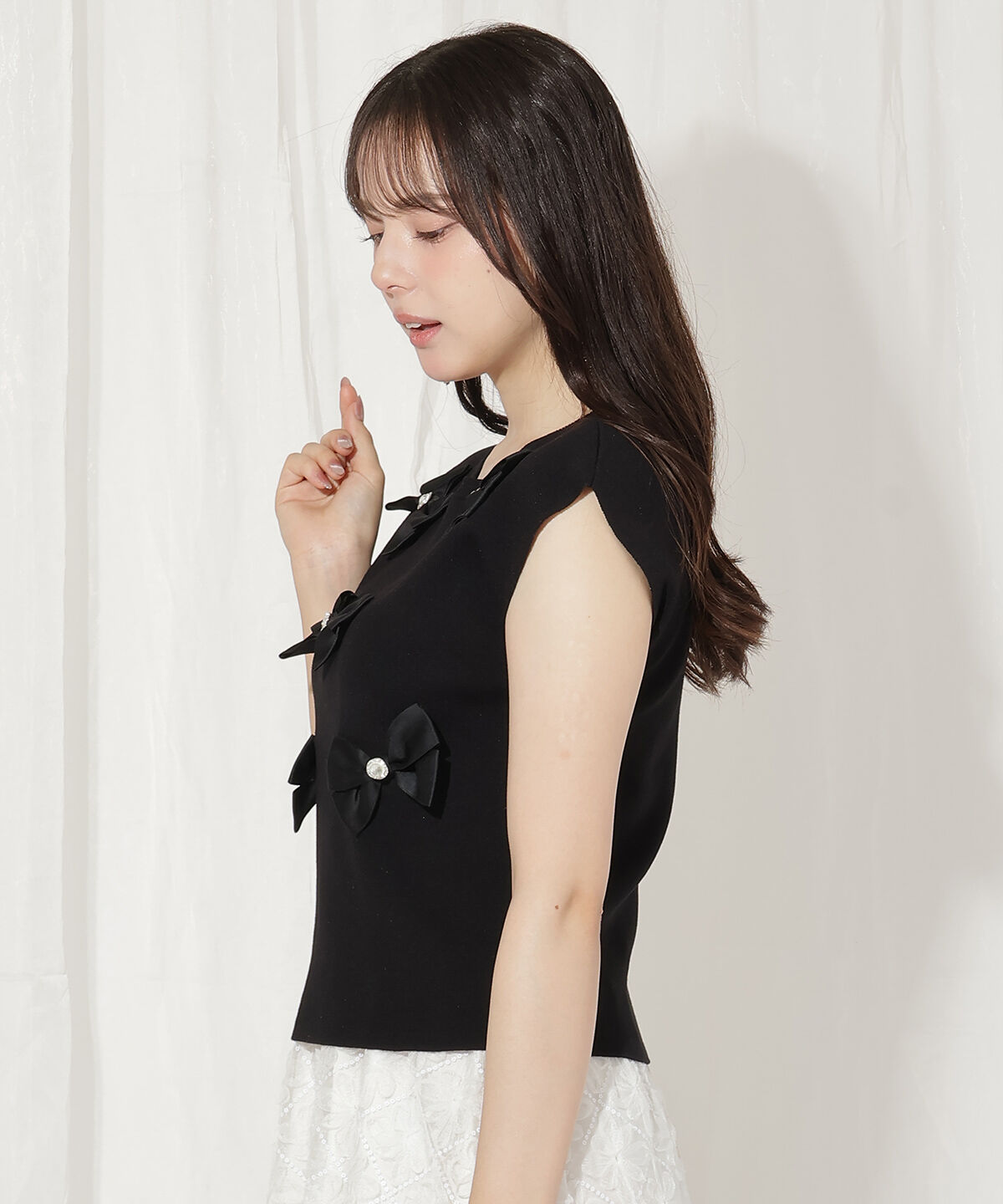 WILLSELECTION「ランダムサテンリボンプルオーバー」|Tシャツ・カットソー|