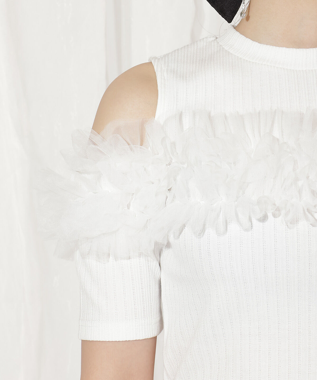 WILLSELECTION「チュールフリルテレコトップス」|Tシャツ・カットソー|