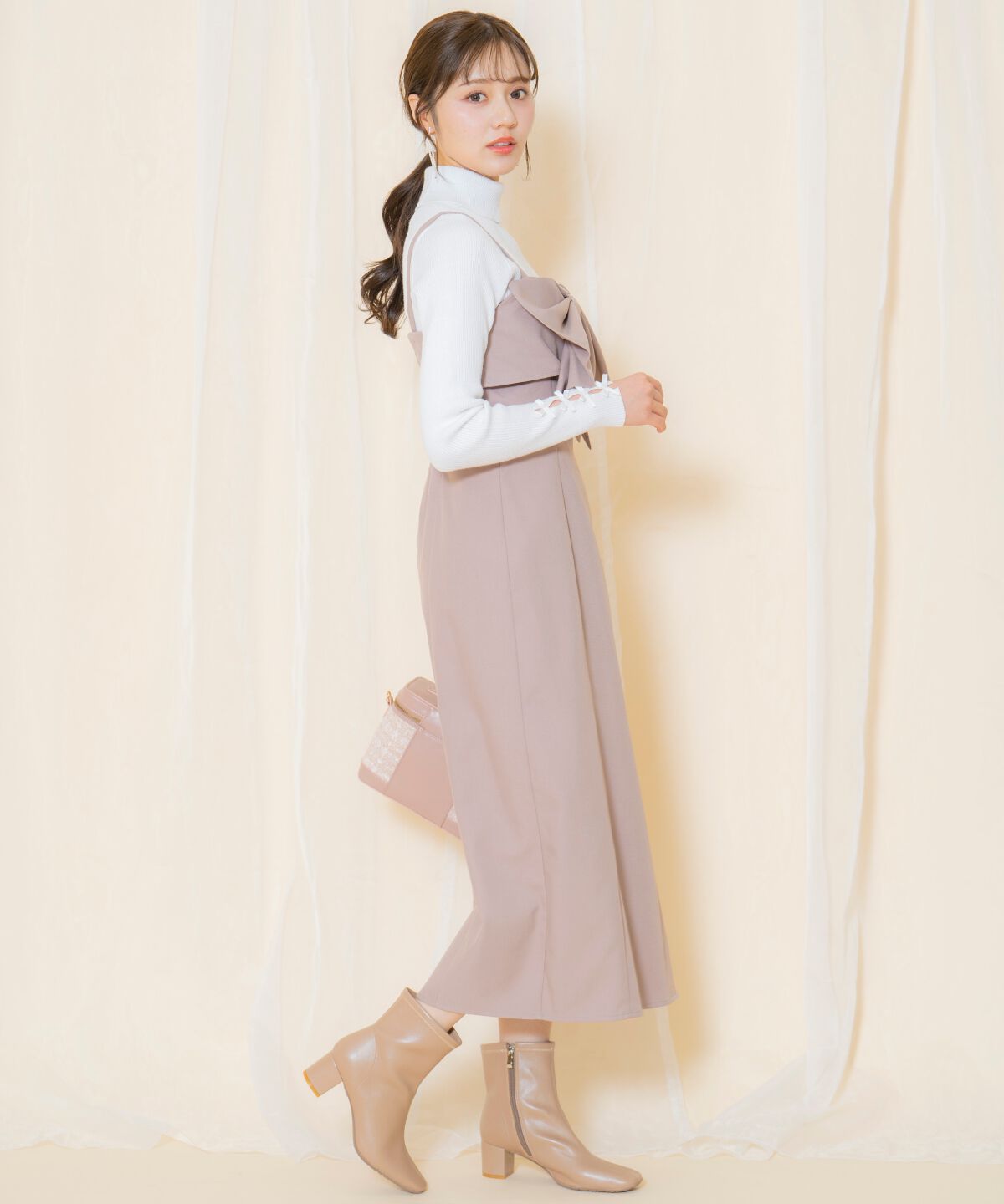 WILLSELECTION「ドレープリボンIラインワンピース」|ワンピース|