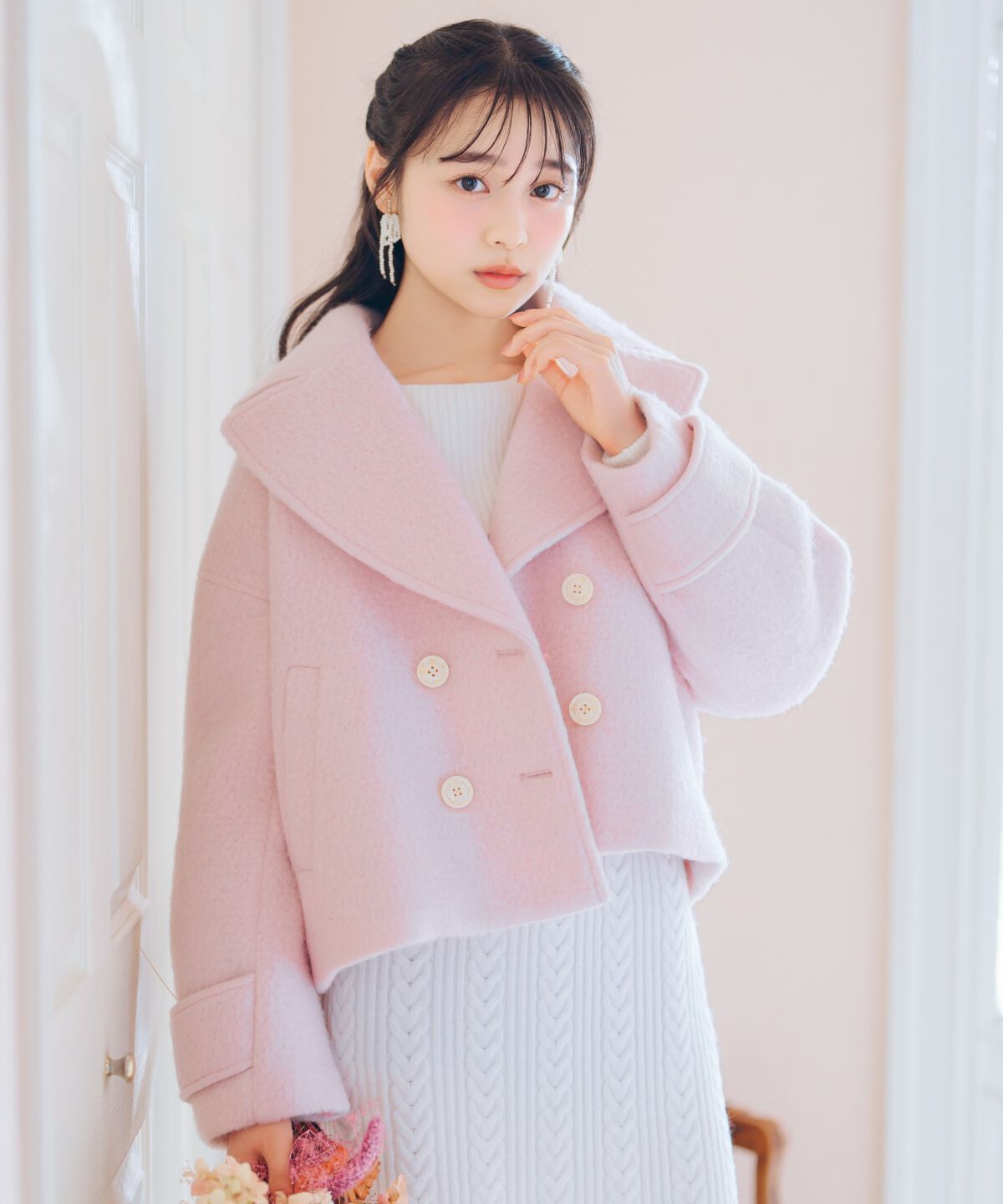 WILLSELECTION「Wボタンシャギーショートコート」|その他|