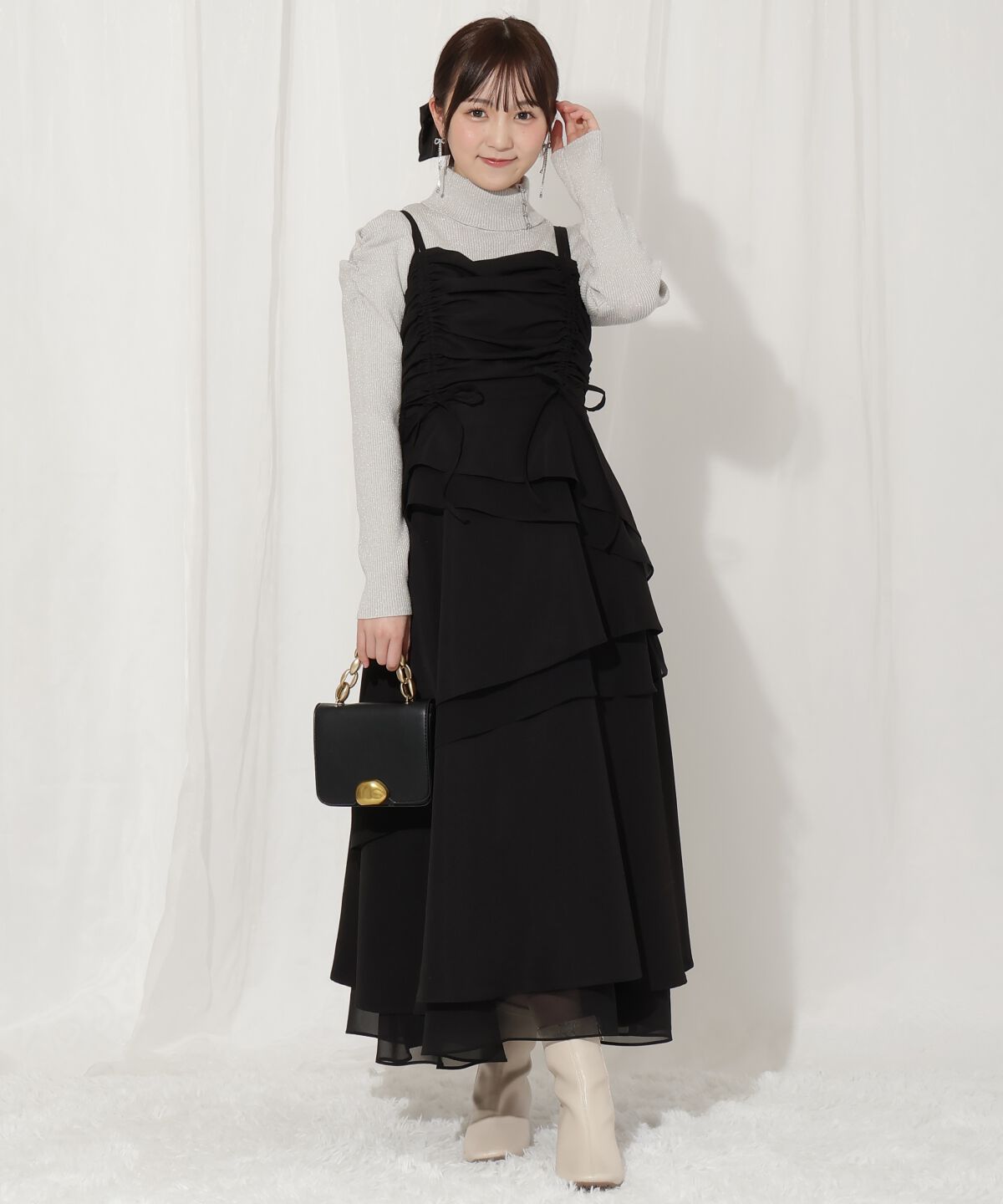 WILLSELECTION「ティアードギャザーキャミワンピース」|ワンピース|