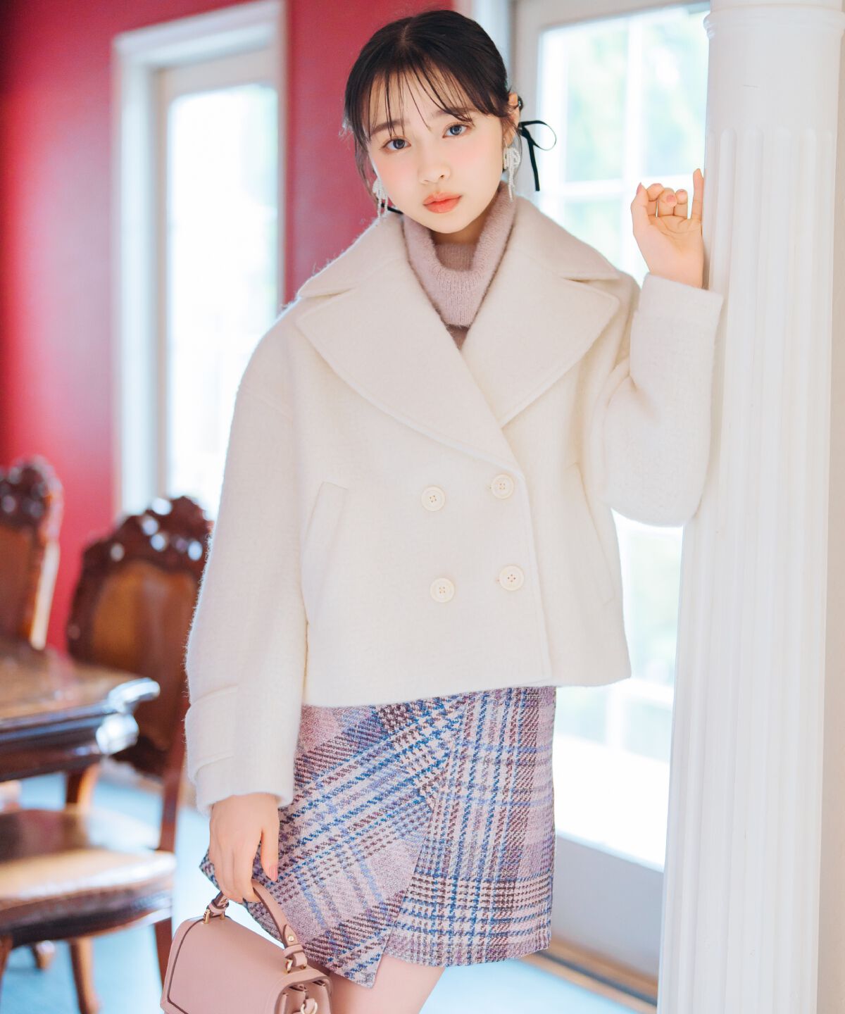 WILLSELECTION「ラメツイードミニスカート」|台形|