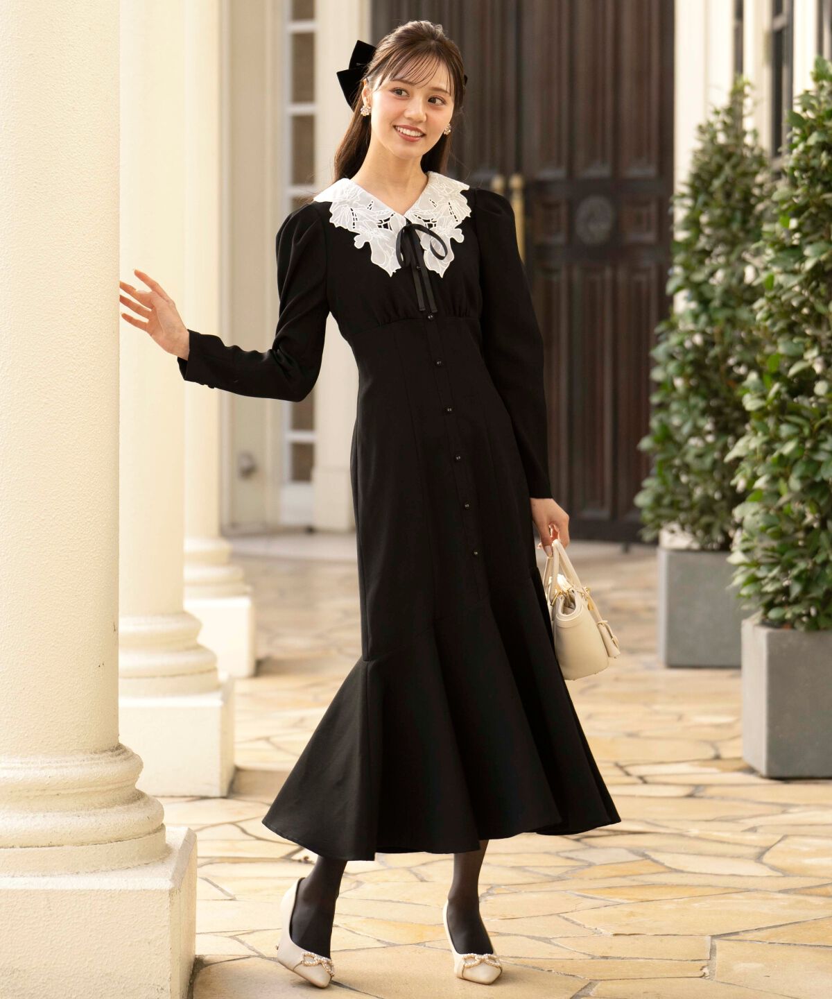 WILLSELECTION「レースカラーマーメイドワンピース」|ワンピース|