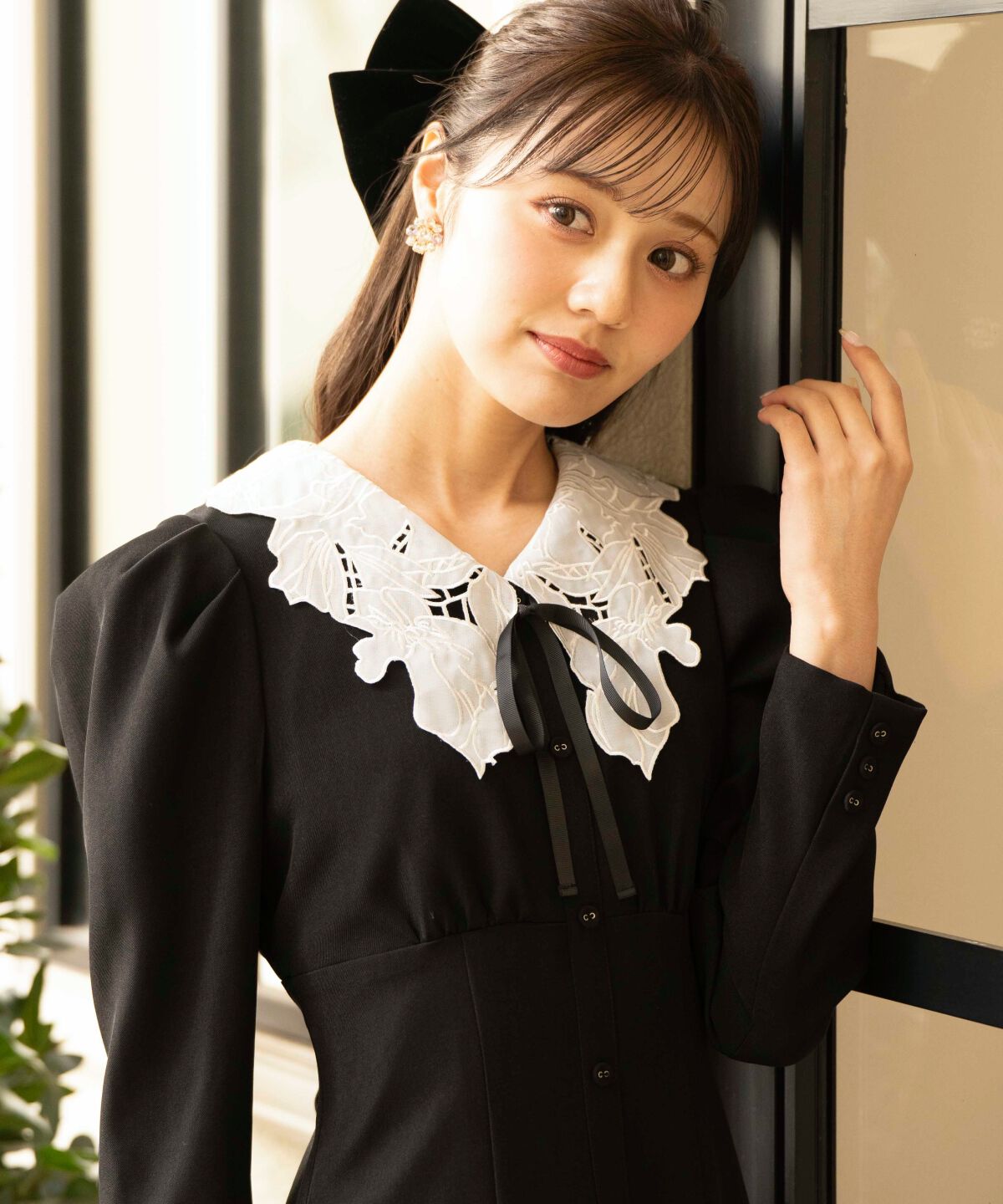 WILLSELECTION「レースカラーマーメイドワンピース」|ワンピース|