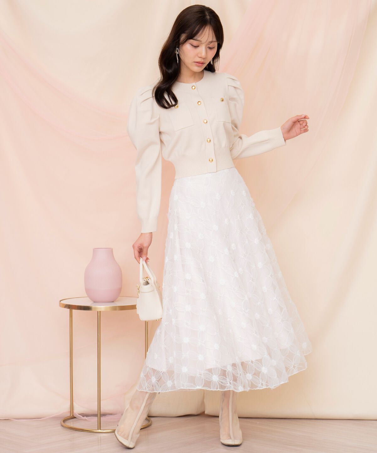 WILLSELECTION「ポケットデザインタックスリーブカーディガン」|カーディガン|