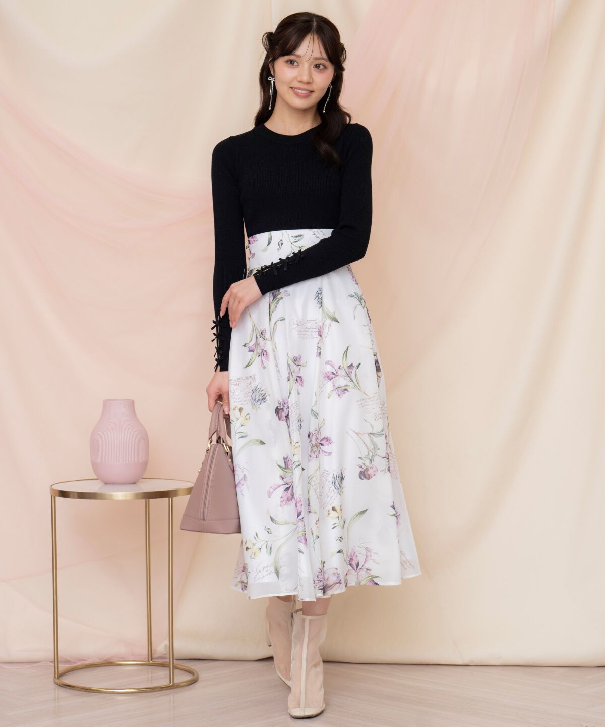 WILLSELECTION「袖リボンボトルネックニット」|ニット・セーター|