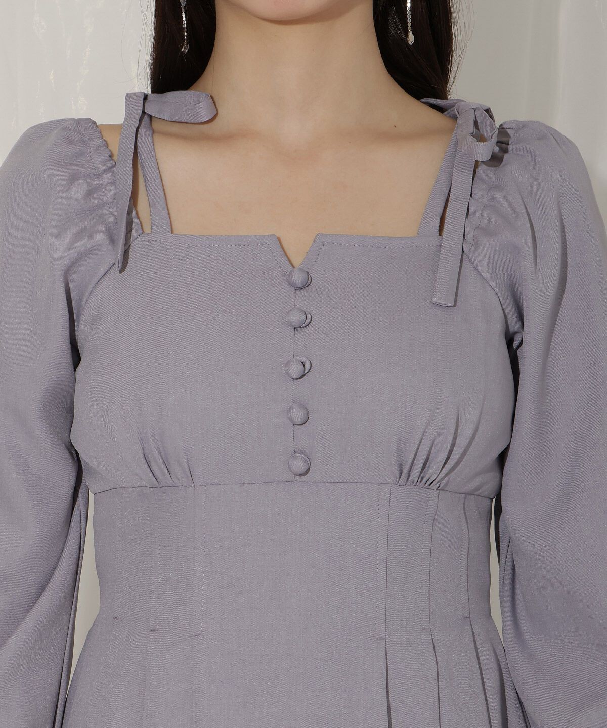 WILLSELECTION「ショルダーリボンタックフレアワンピース」|ワンピース|