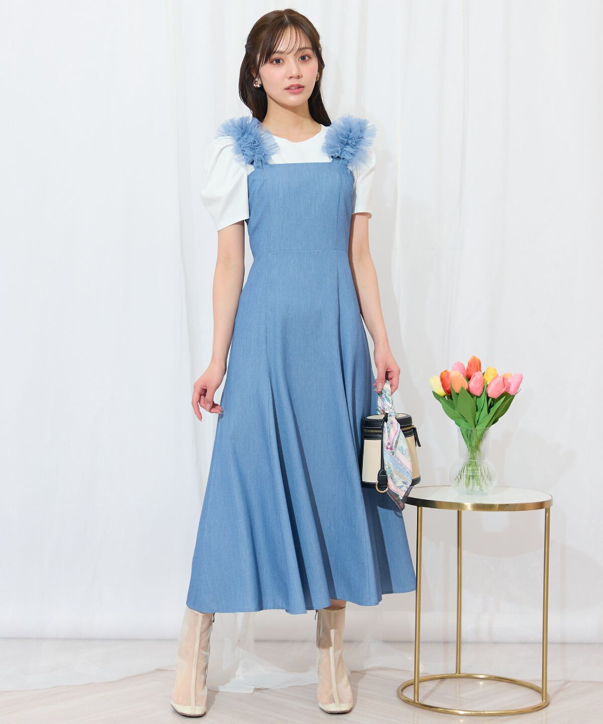 WILLSELECTION「チュールフリルマーメイドジャンスカ」|ワンピース|