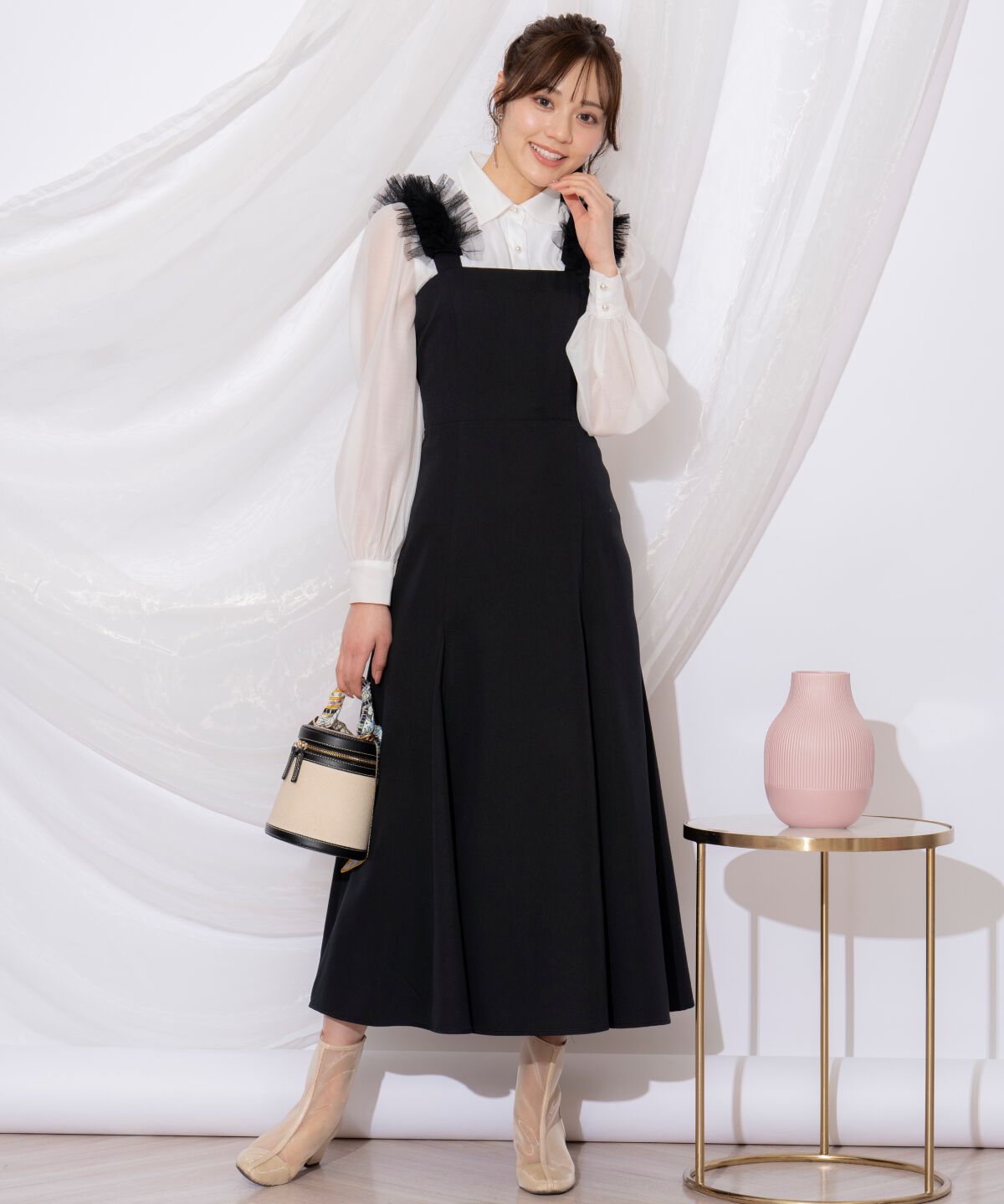 WILLSELECTION「チュールフリルマーメイドジャンスカ」|ワンピース|