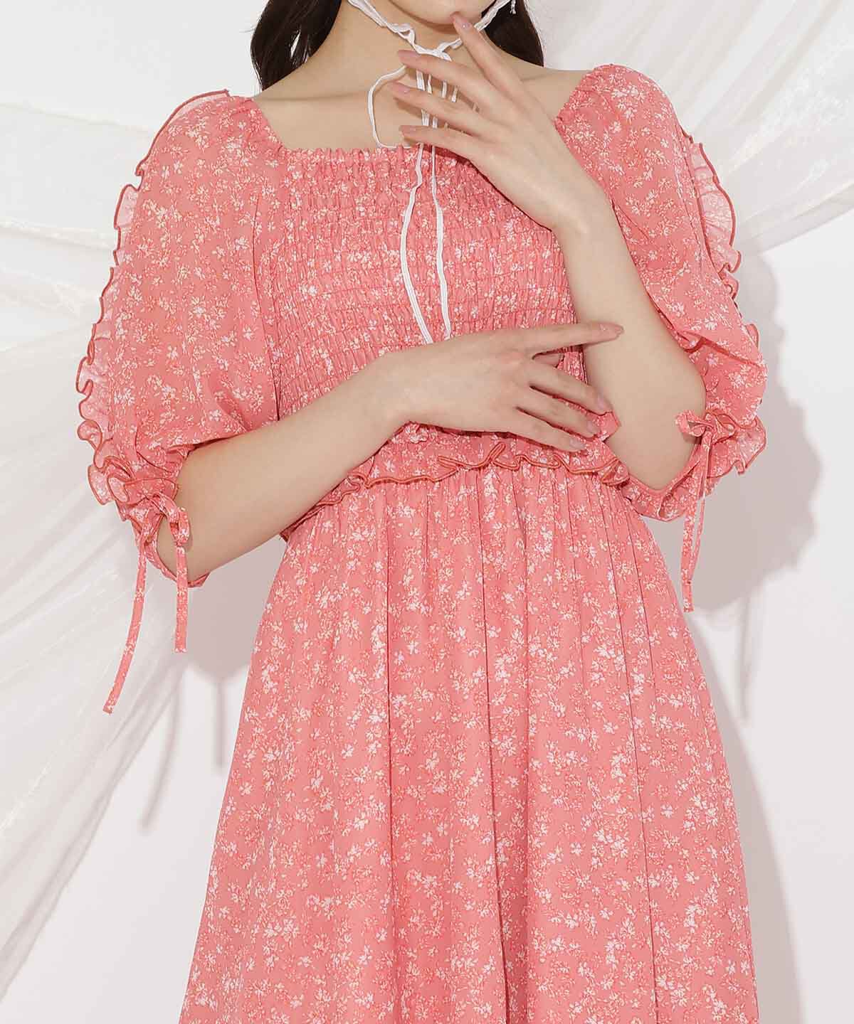 WILLSELECTION「ミニフラワーシャーリングワンピース」|ワンピース|