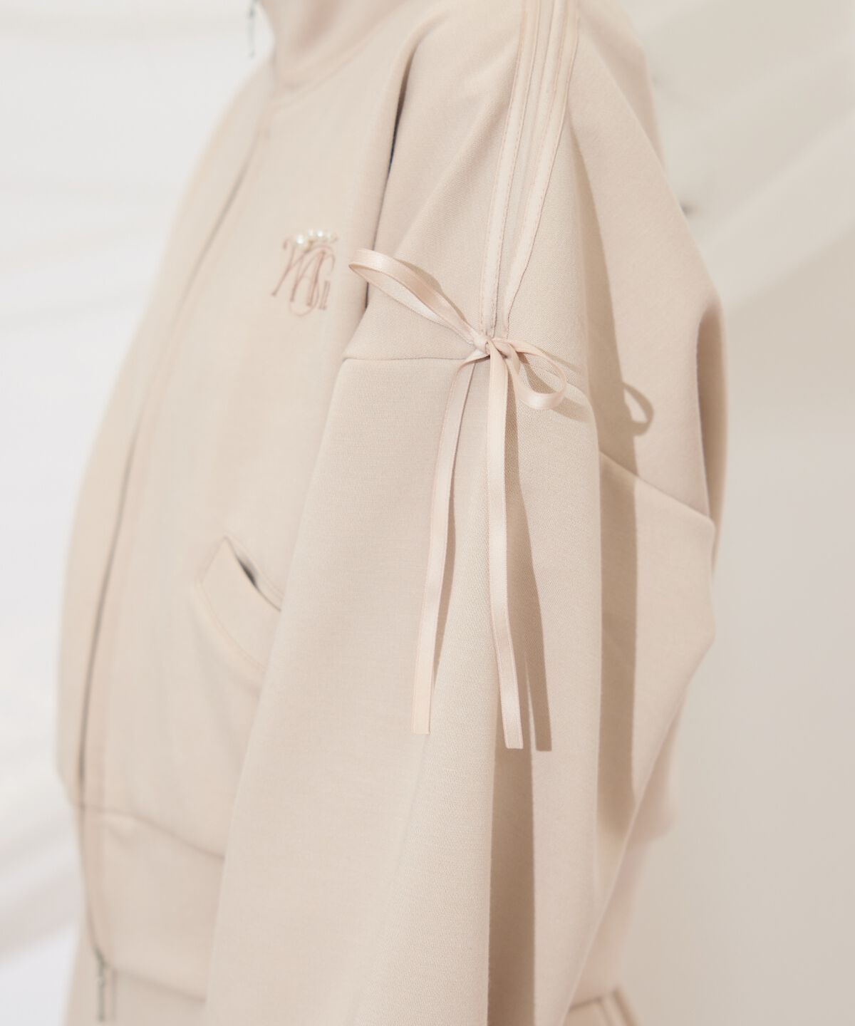 WILLSELECTION「ロゴ刺繍リボントラックジャケット」|パーカー|