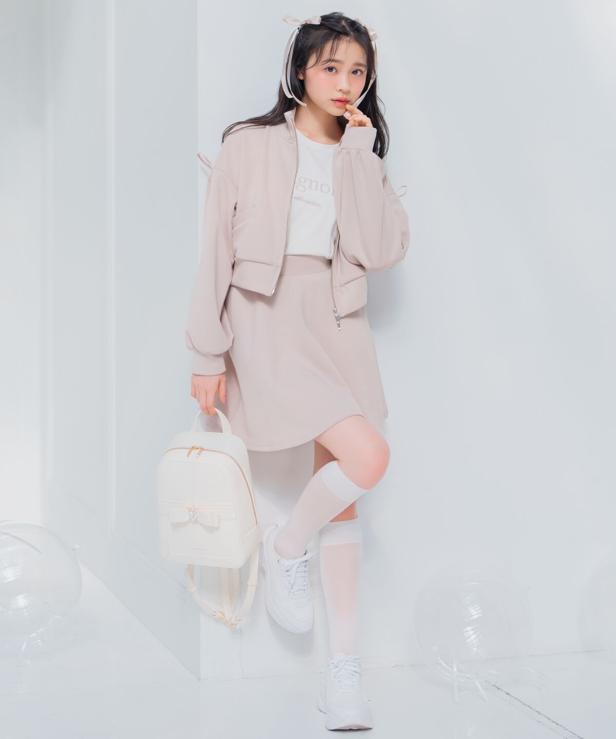 WILLSELECTION「ロゴ刺繍リボントラックジャケット」|パーカー|