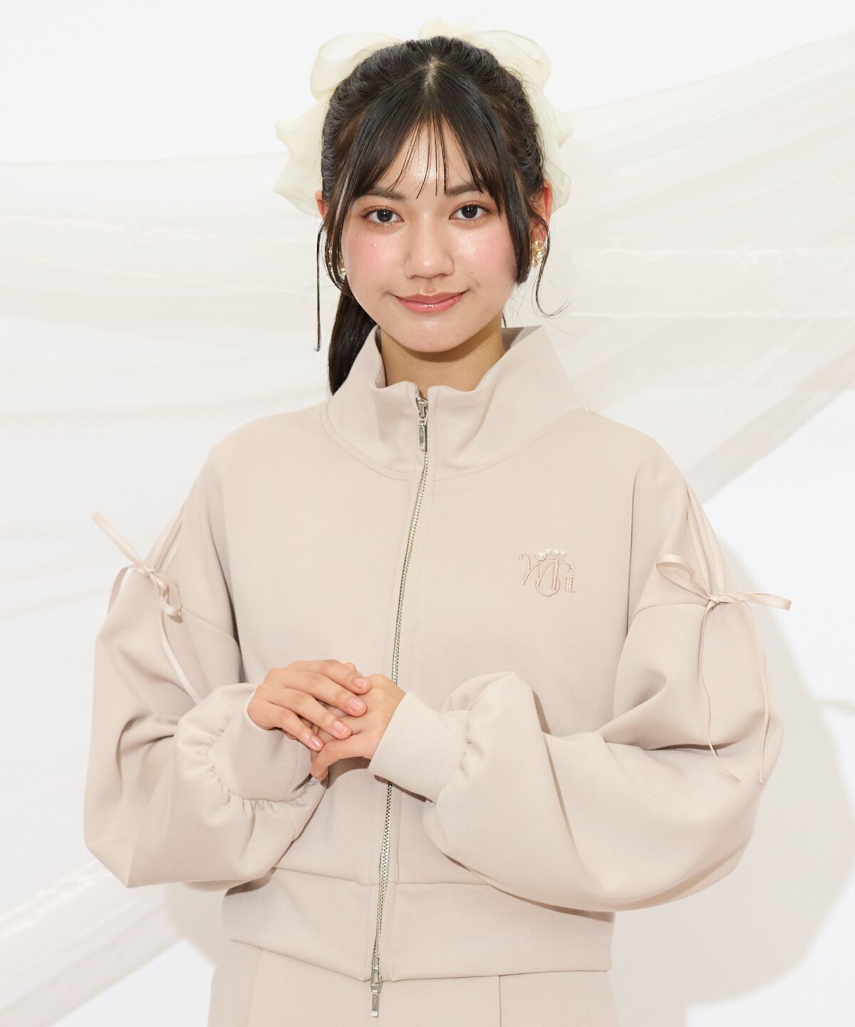 WILLSELECTION「ロゴ刺繍リボントラックジャケット」|パーカー|