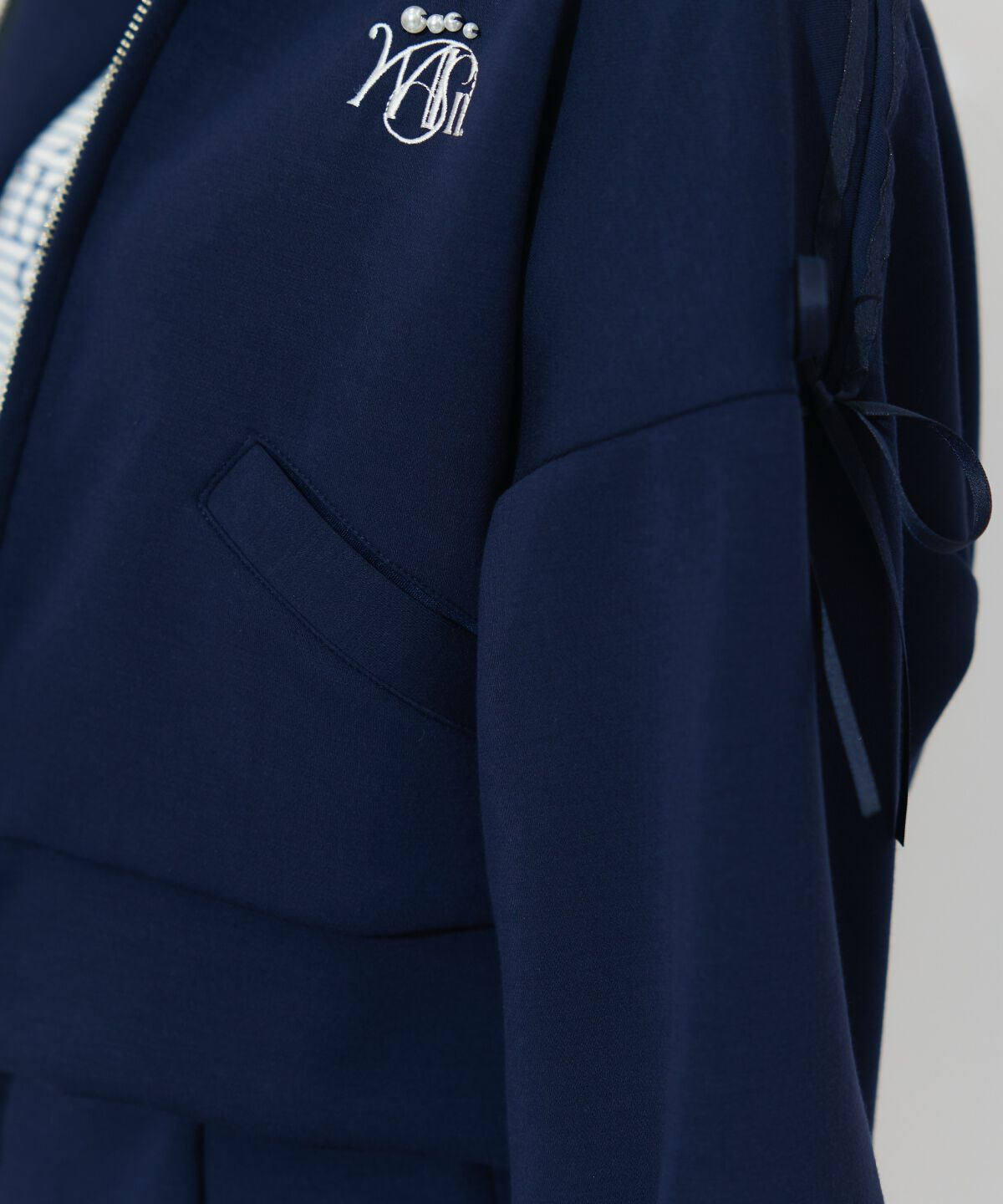 WILLSELECTION「ロゴ刺繍リボントラックジャケット」|パーカー|