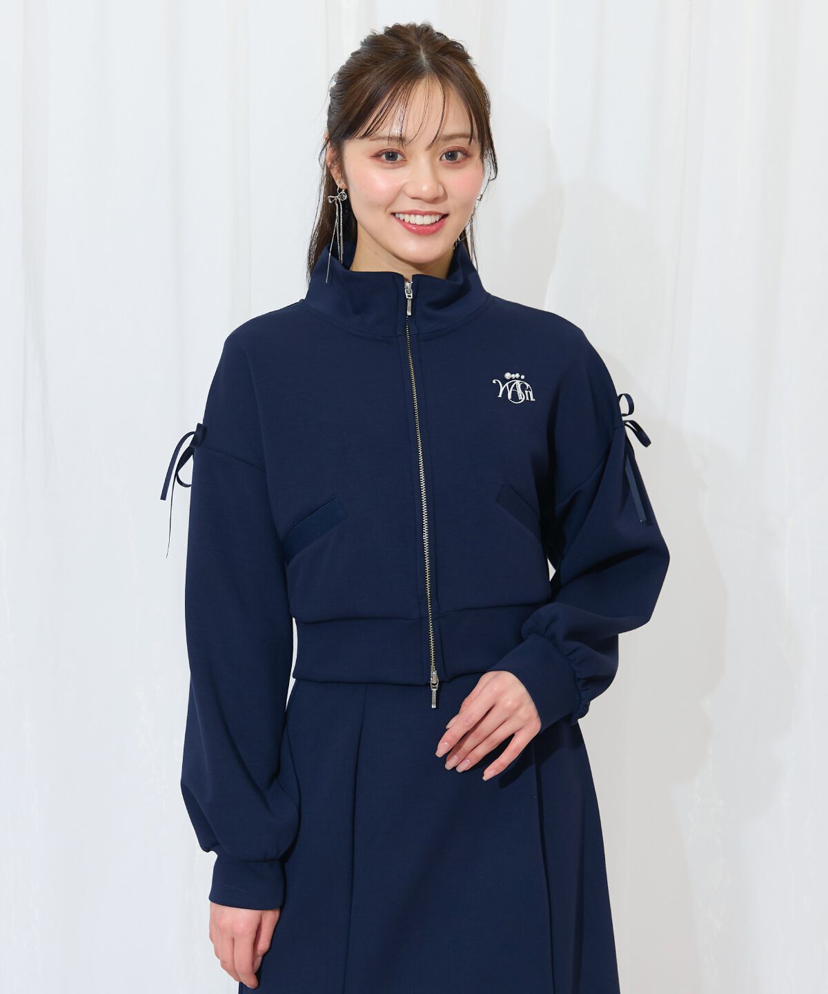 WILLSELECTION「ロゴ刺繍リボントラックジャケット」|パーカー|