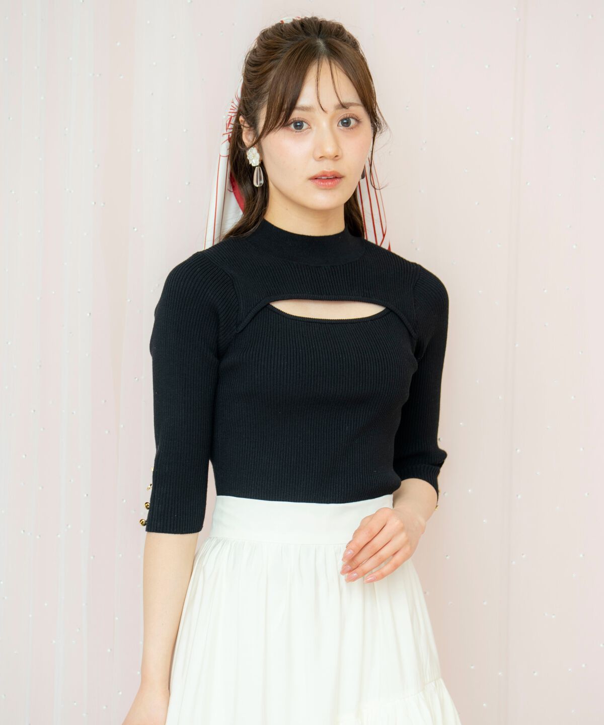 WILLSELECTION「デコルテオープンハイネックプルオーバー」|ニット・セーター|