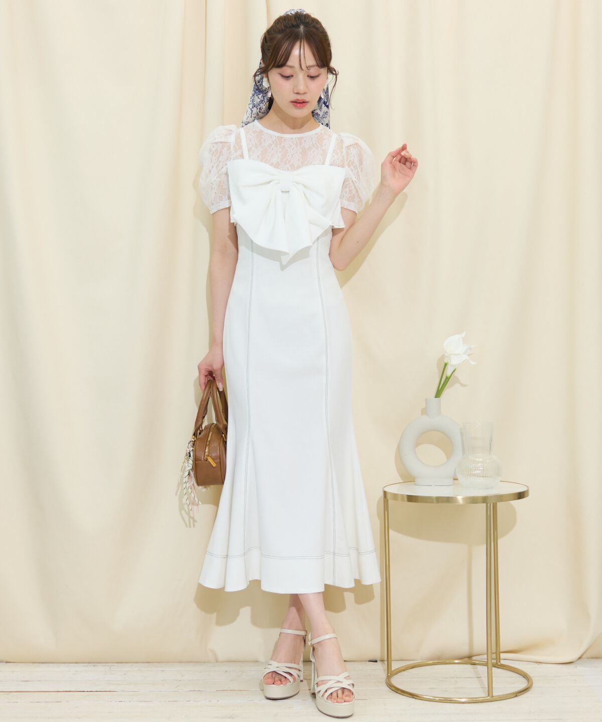 WILLSELECTION「ドレープリボンマーメイドジャンスカ」|ワンピース|