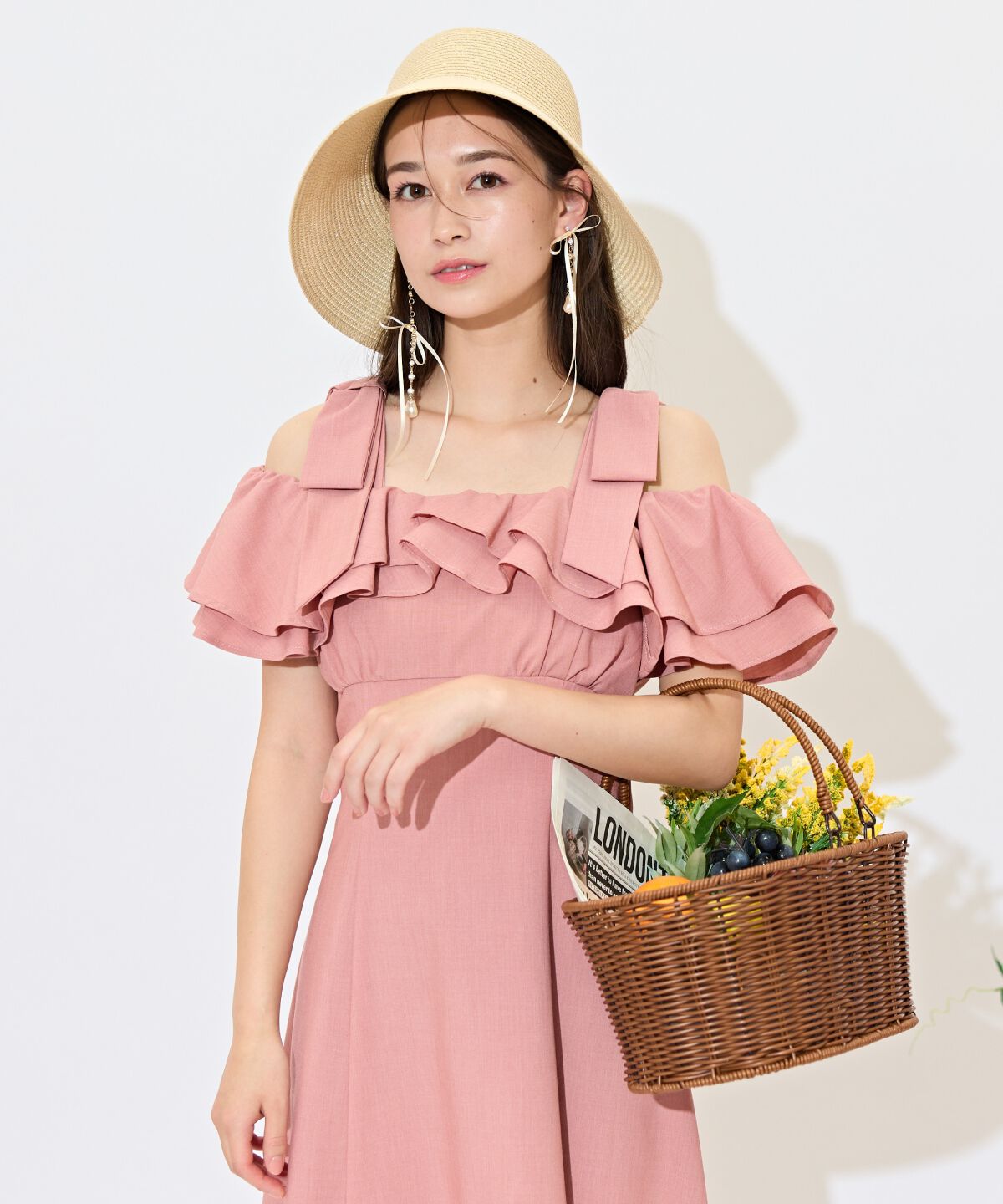 WILLSELECTION「ショルダーリボンラッフルワンピース」|ワンピース|