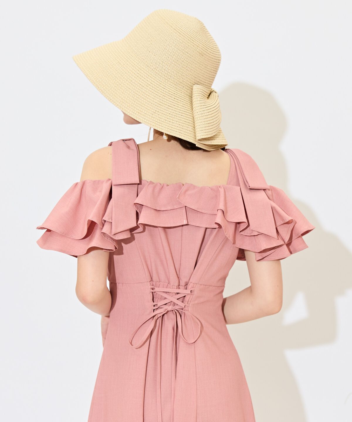 WILLSELECTION「ショルダーリボンラッフルワンピース」|ワンピース|