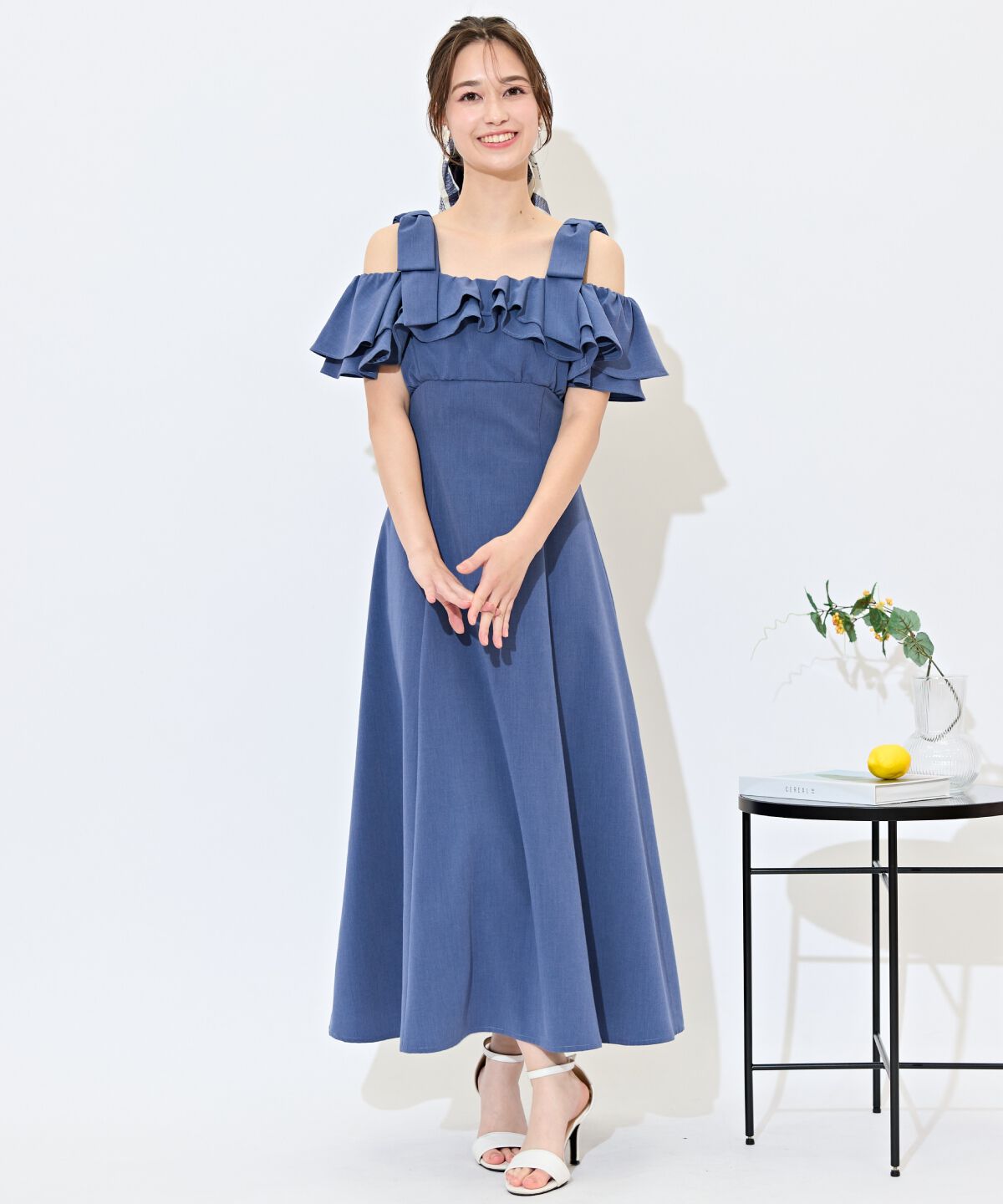 WILLSELECTION「ショルダーリボンラッフルワンピース」|ワンピース|