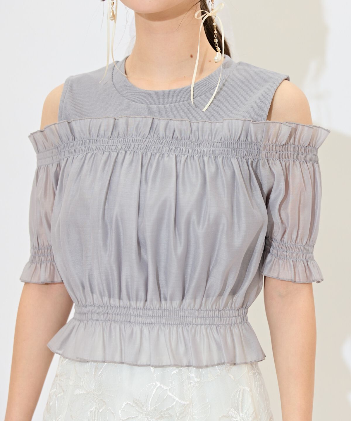 WILLSELECTION「レイヤード風オフショルカットトップス」|Tシャツ・カットソー|