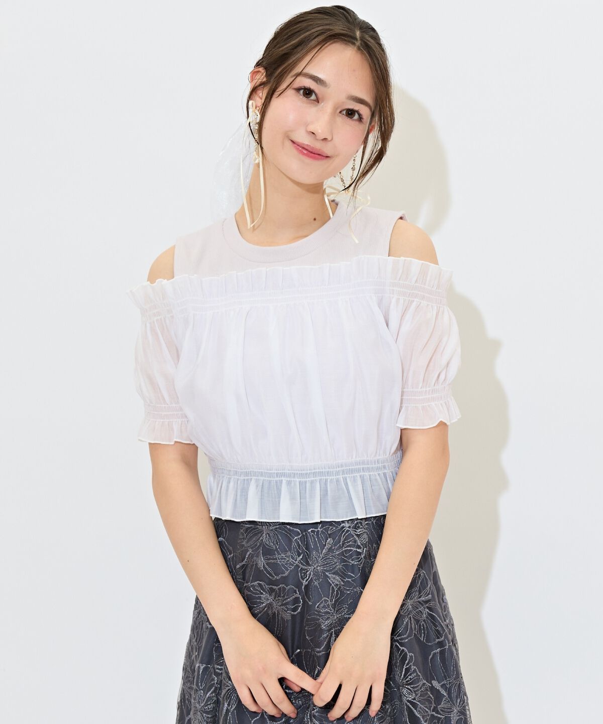 WILLSELECTION「レイヤード風オフショルカットトップス」|Tシャツ・カットソー|