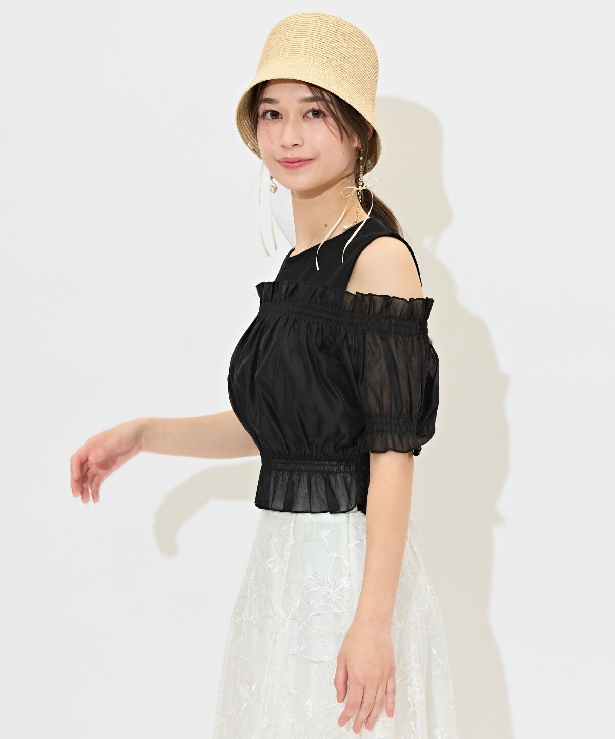 WILLSELECTION「レイヤード風オフショルカットトップス」|Tシャツ・カットソー|