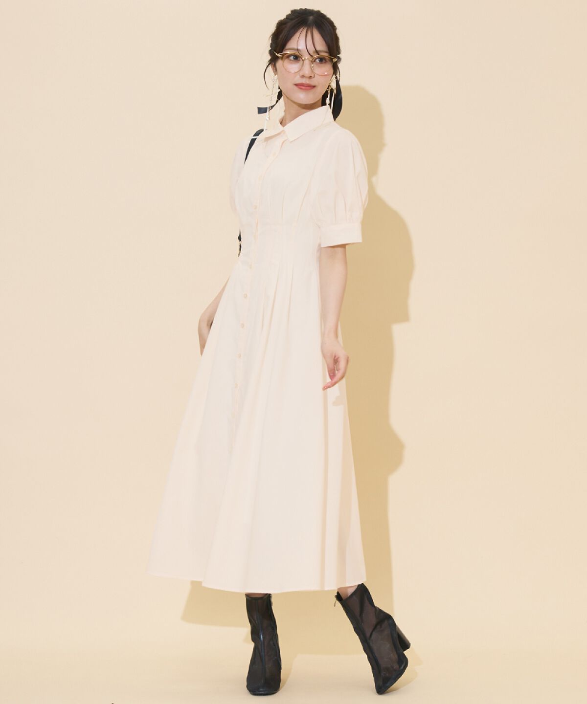 WILLSELECTION「ビスチェレイヤードタックシャツワンピース」|ワンピース|