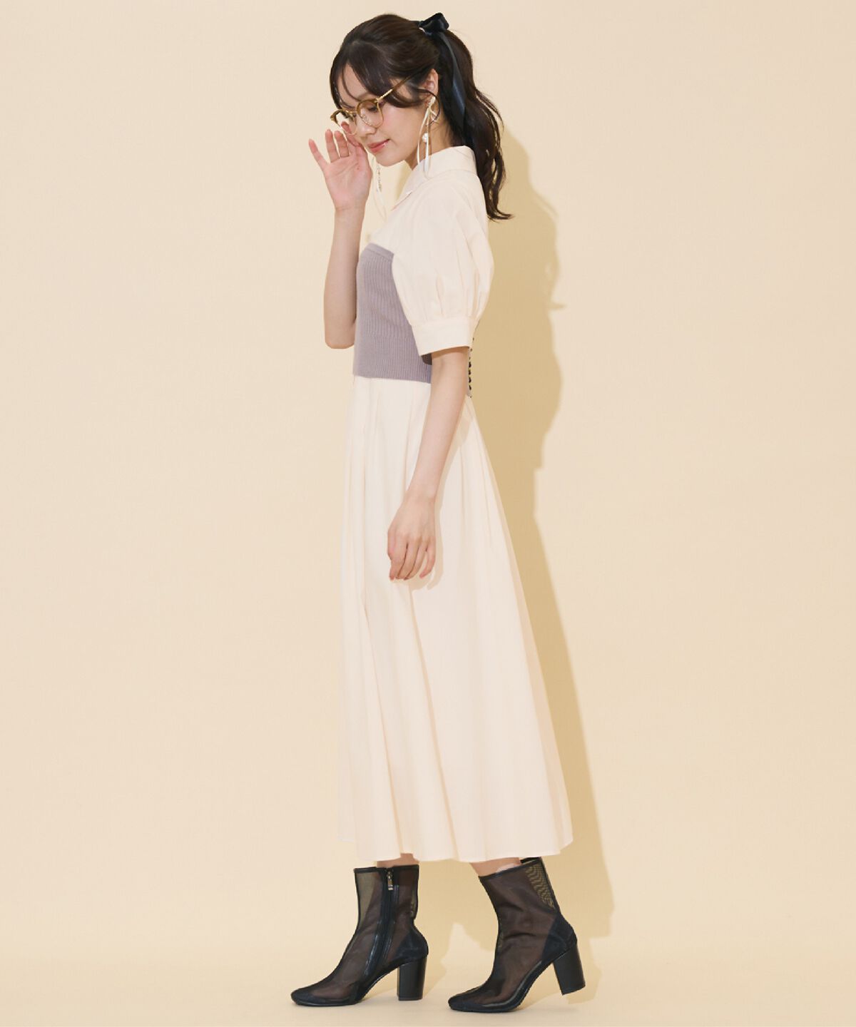 WILLSELECTION「ビスチェレイヤードタックシャツワンピース」|ワンピース|