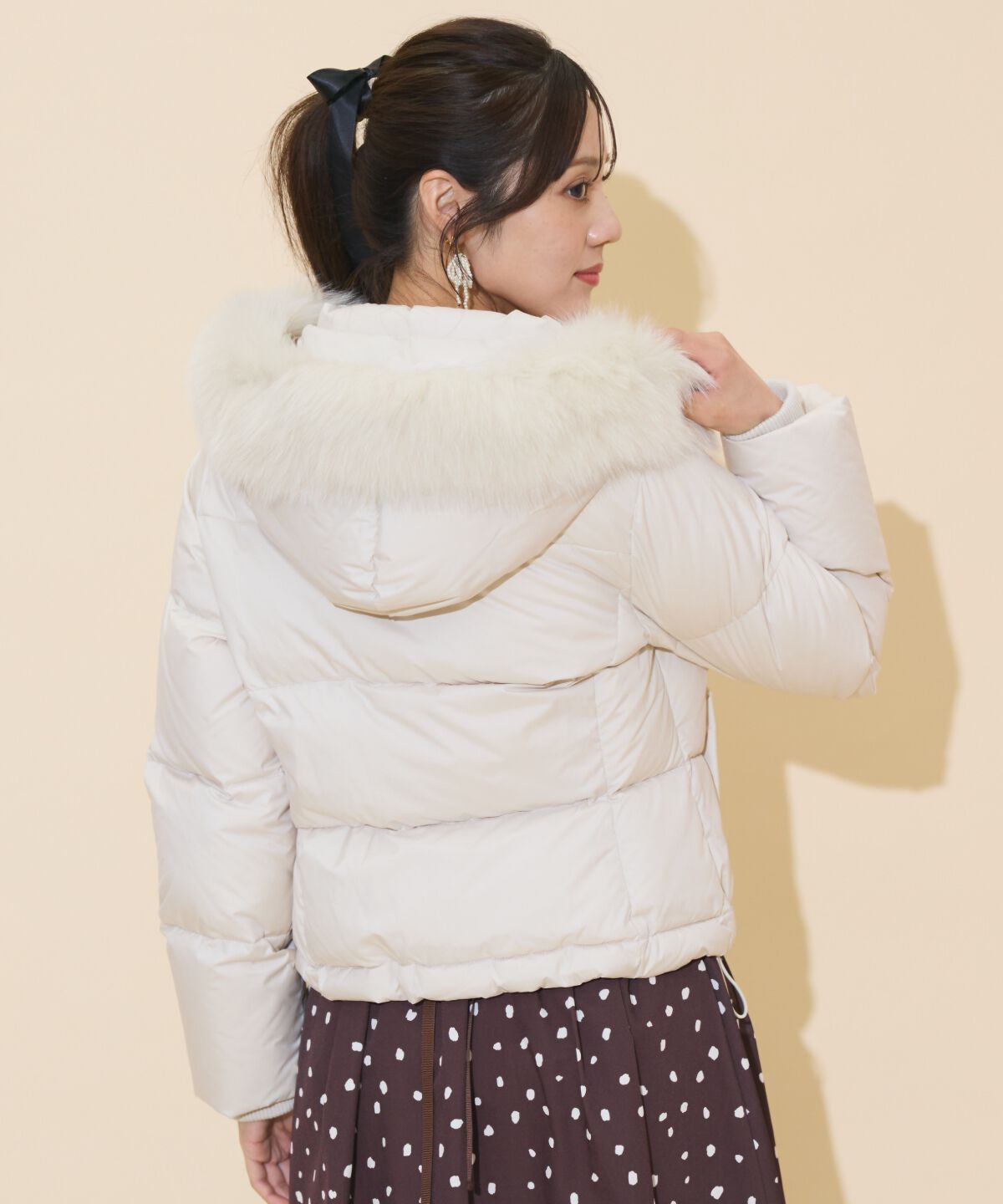 WILLSELECTION「ファー付きショートダウン」|ダウン|