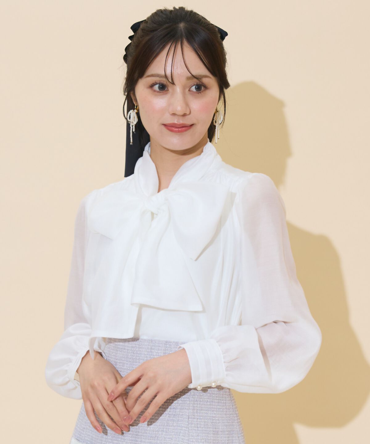 WILLSELECTION「ボリュームリボンタイブラウス」|シャツ・ブラウス|