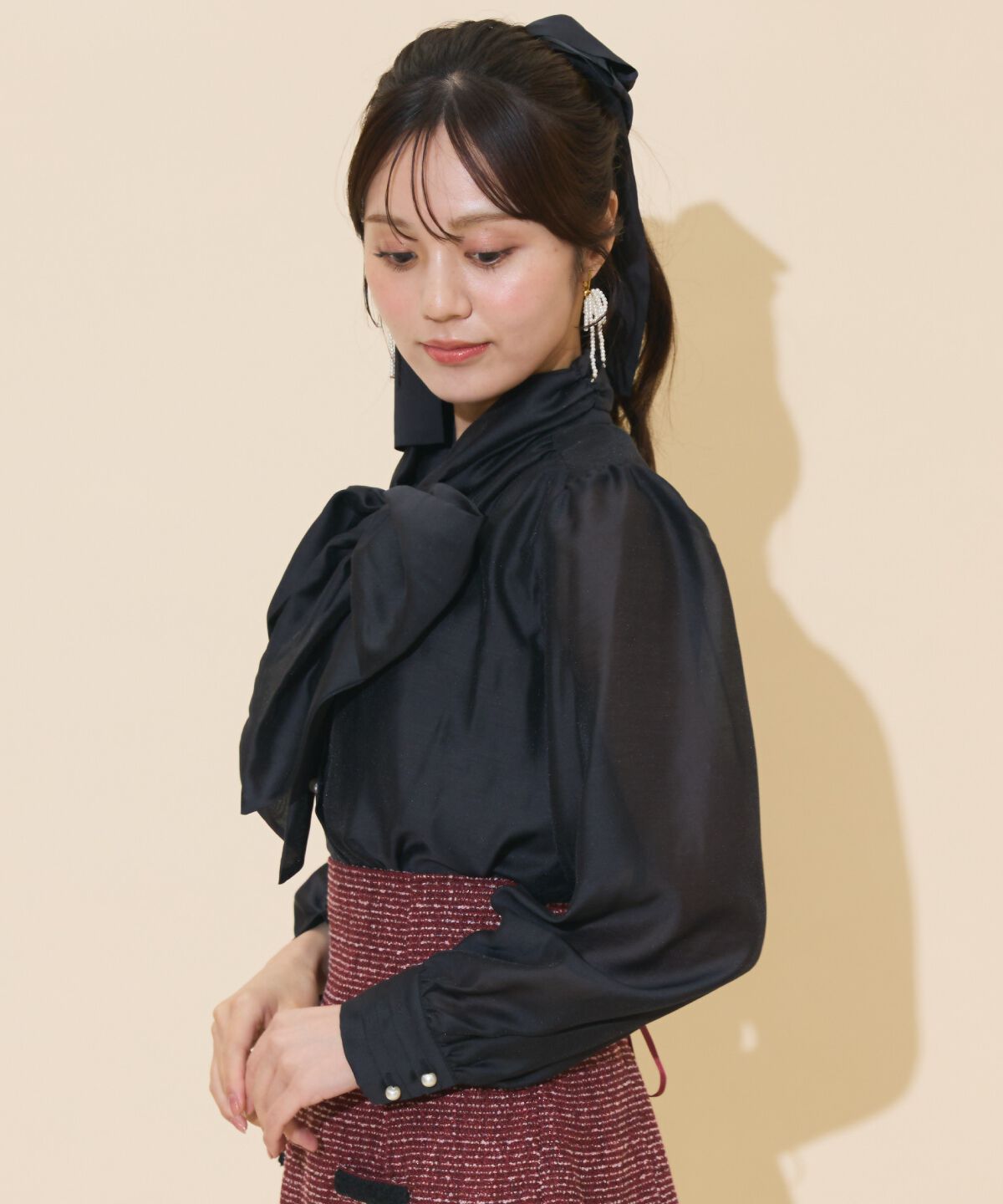 WILLSELECTION「ボリュームリボンタイブラウス」|シャツ・ブラウス|