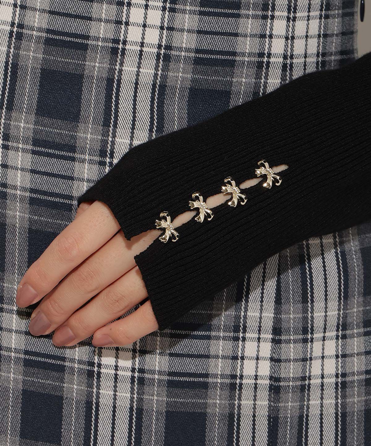 WILLSELECTION「袖口リボンリブタートルニット」|ニット・セーター|