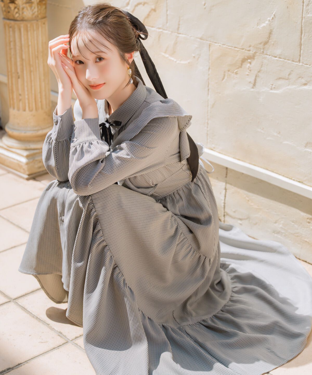 WILLSELECTION「リボンタイティアードシャツワンピース」|ワンピース|