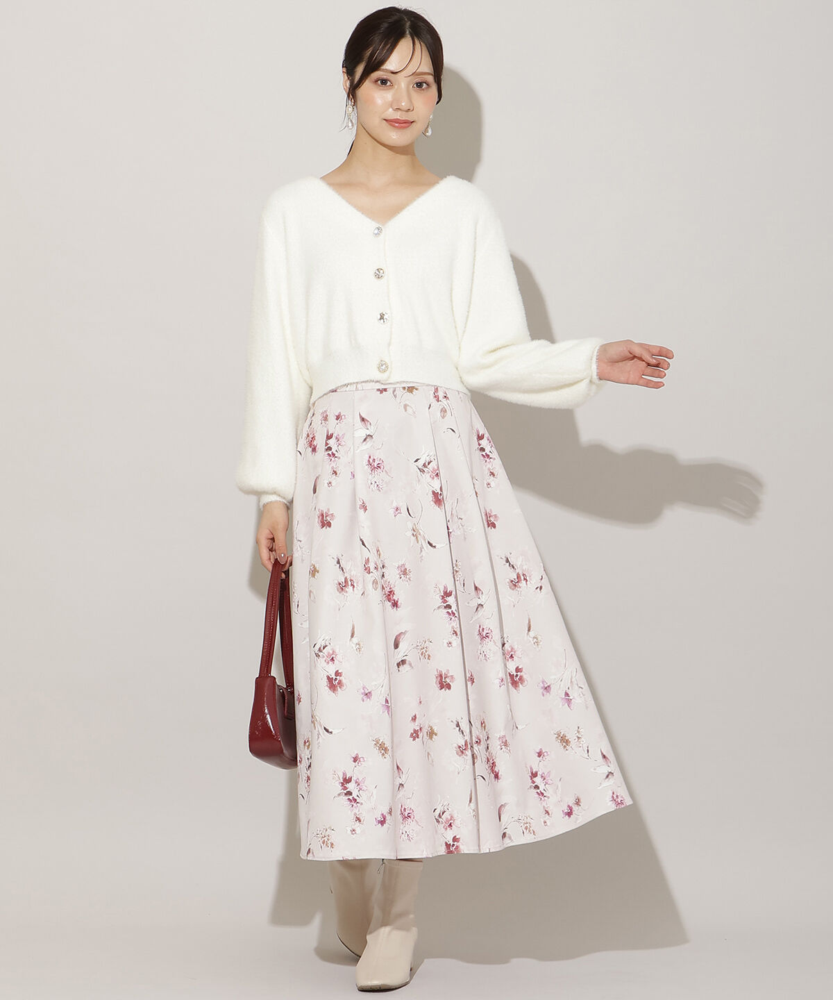 WILLSELECTION「アソートボタンラメフェザーカーディガン」|カーディガン|