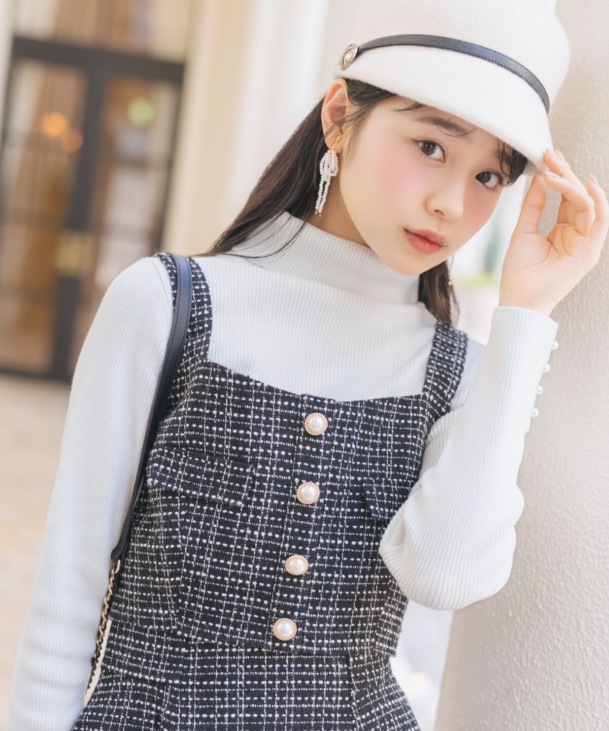 WILLSELECTION「ツイードビスチェ」|その他|ブラック