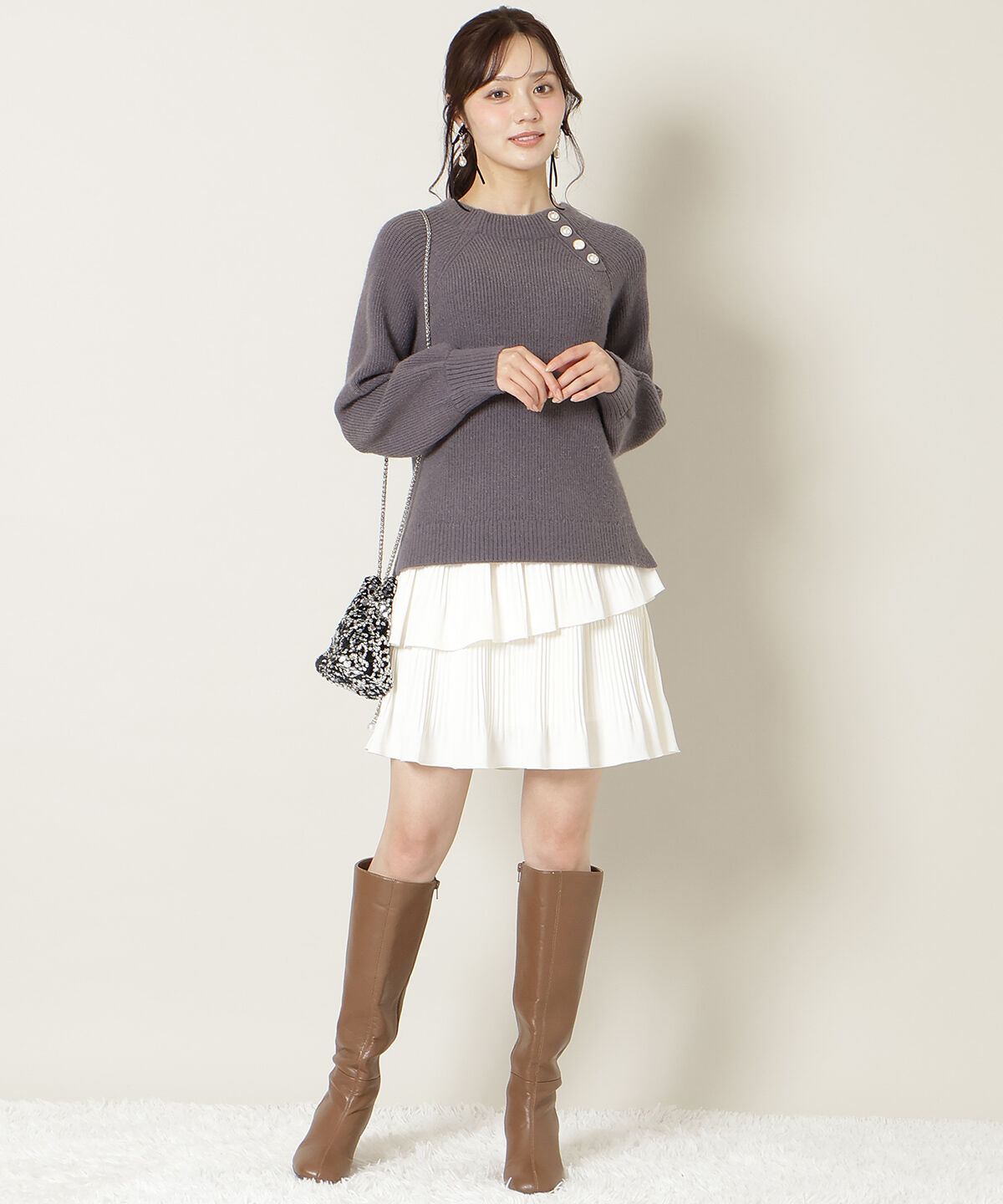 WILLSELECTION「アソートボタンデザインニット」|ニット・セーター|