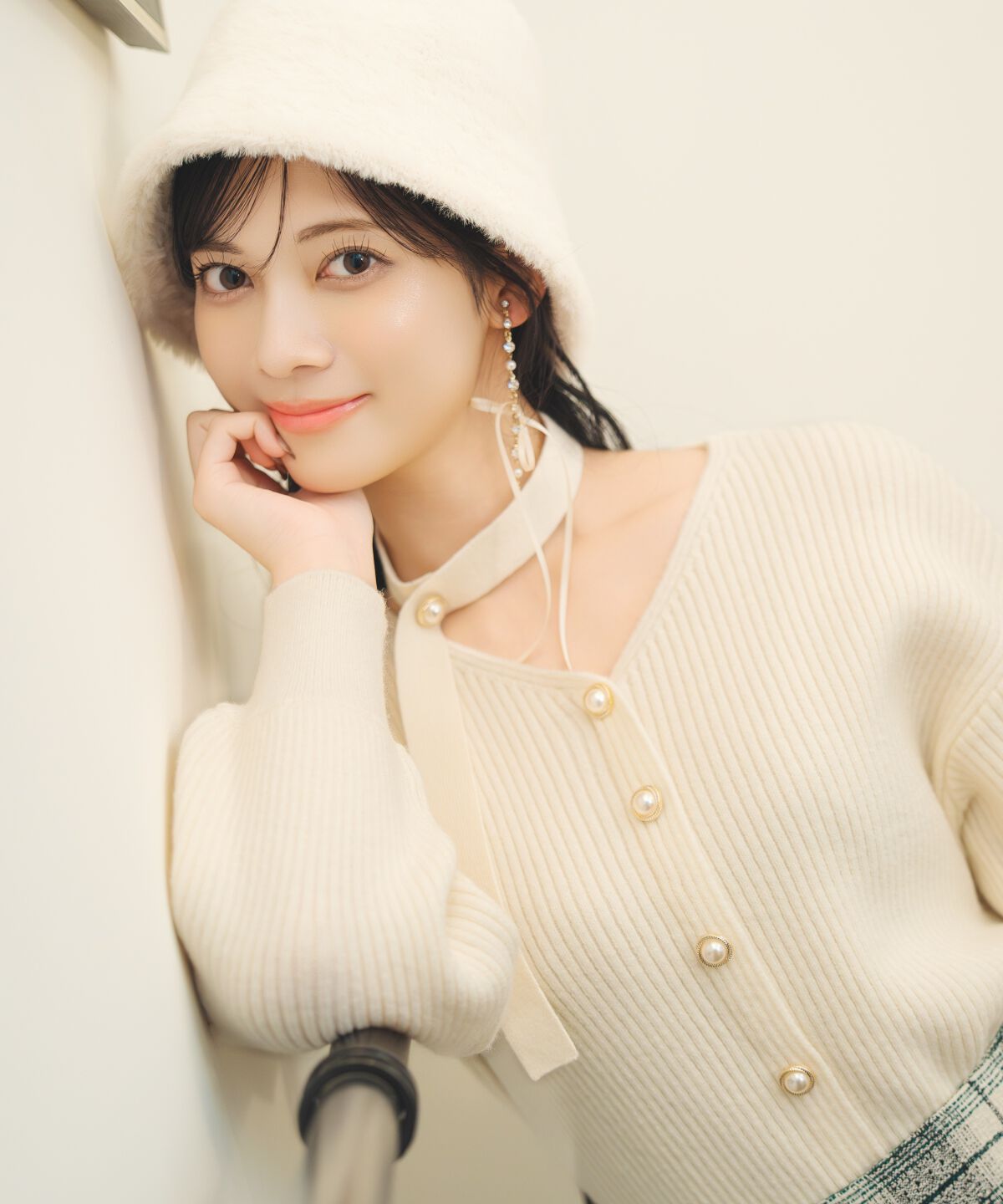 WILLSELECTION「Vネックチョーカーリブニット」|ニット・セーター|