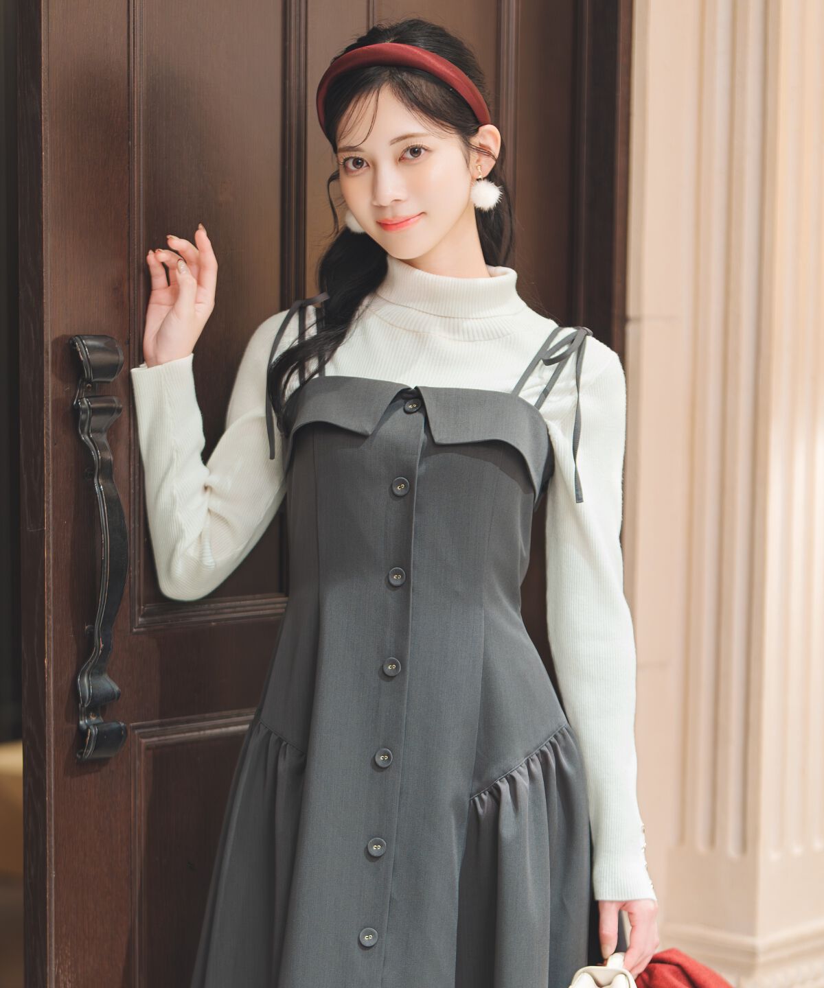 WILLSELECTION「ギャザー切替ストラップキャミワンピース」|ワンピース|