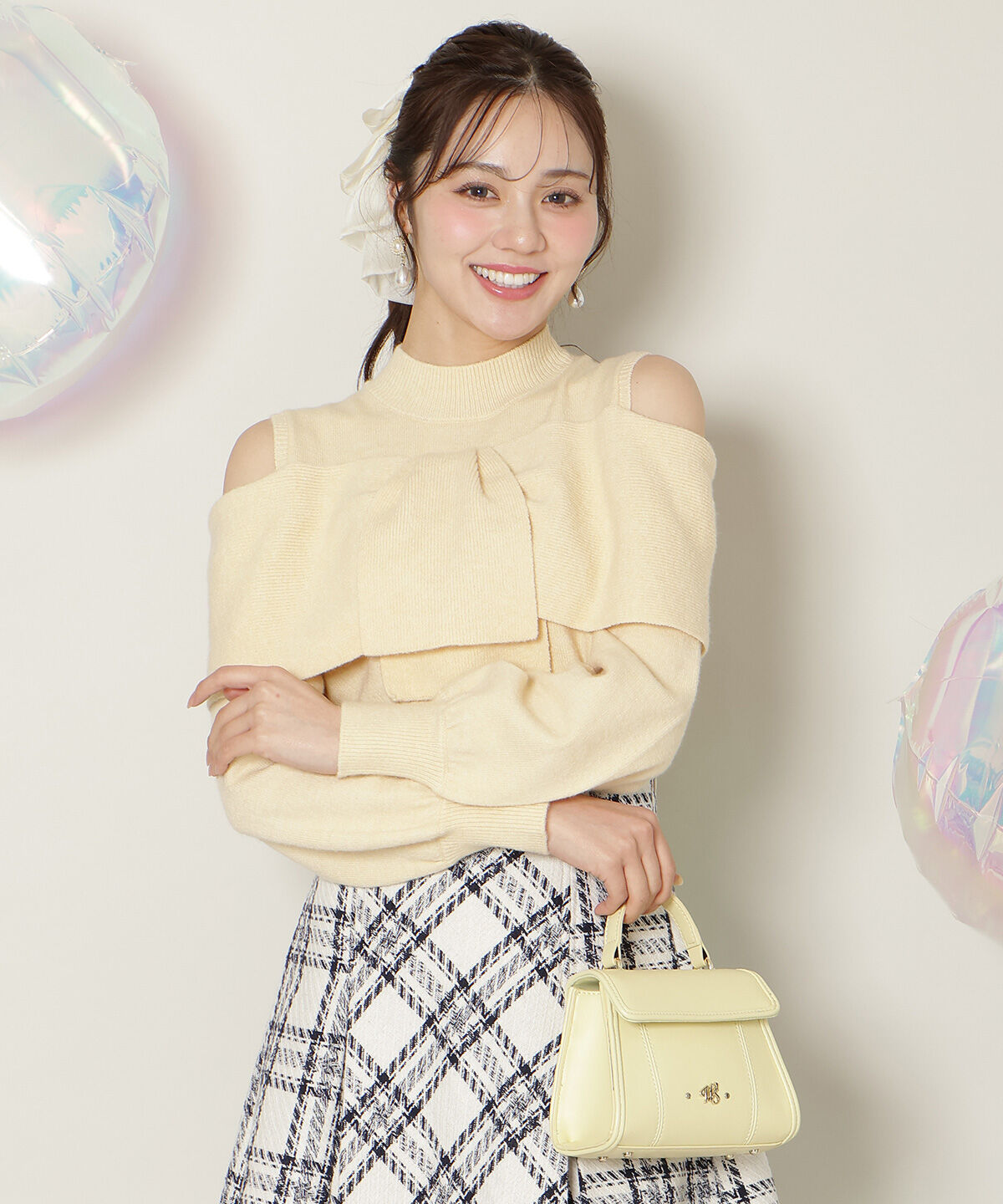 WILLSELECTION「ツイストリボンオフショルニット」|ニット・セーター|