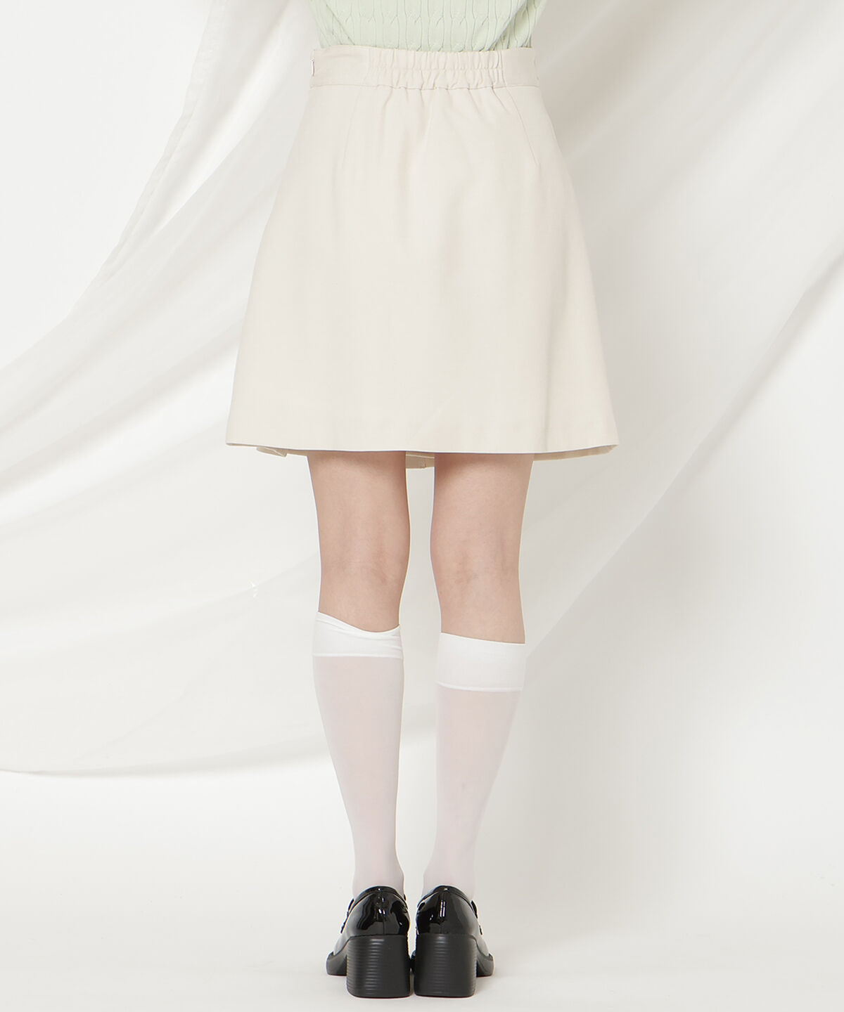 WILLSELECTION「ビットデザインプリーツミニスカパン」|フレア|