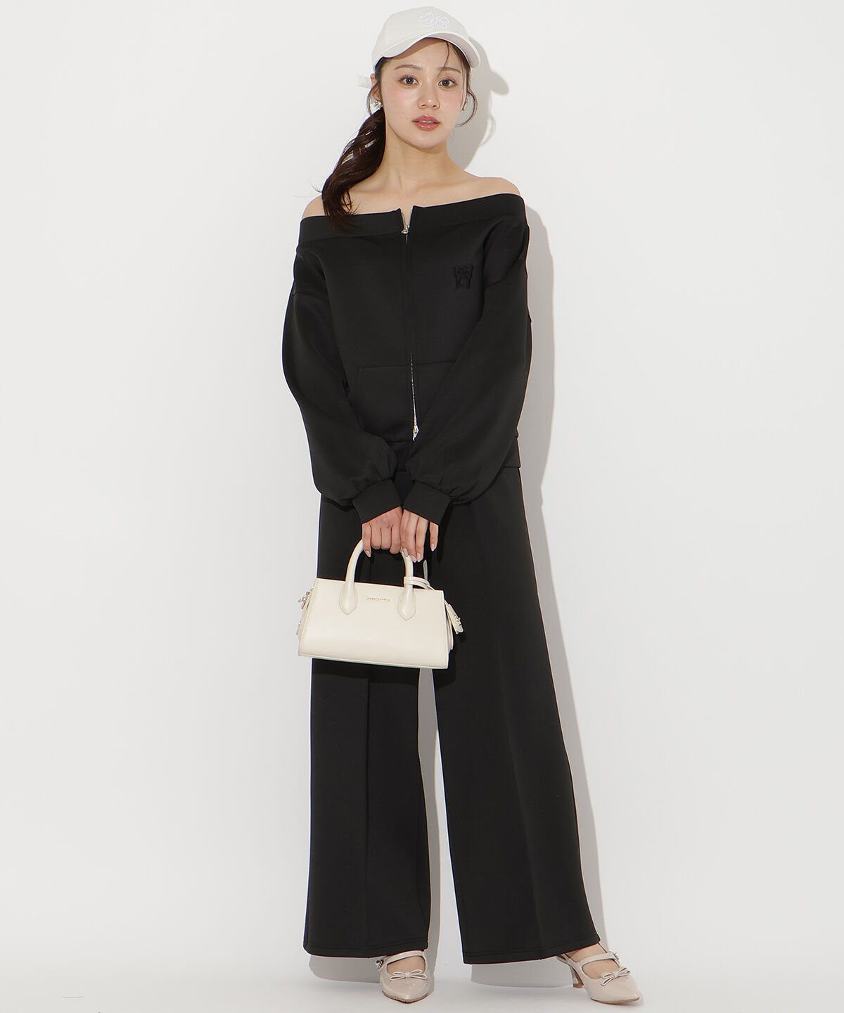 WILLSELECTION「フロントピンタックスウェットパンツ」|その他|ブラック