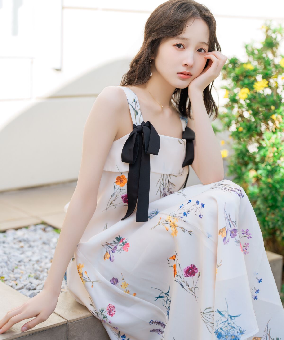 WILLSELECTION「ボタニカルフラワーシアーワンピース」|ワンピース|