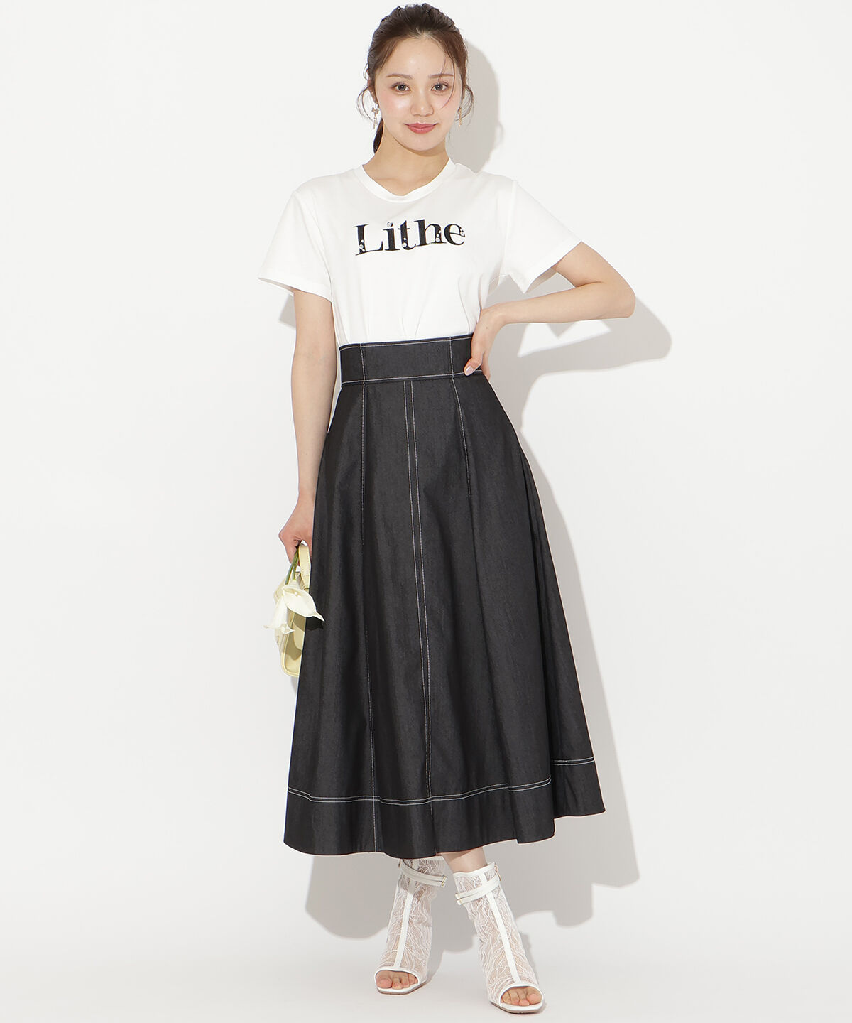 WILLSELECTION「ビジュー付き刺繍ロゴTシャツ」|Tシャツ・カットソー|