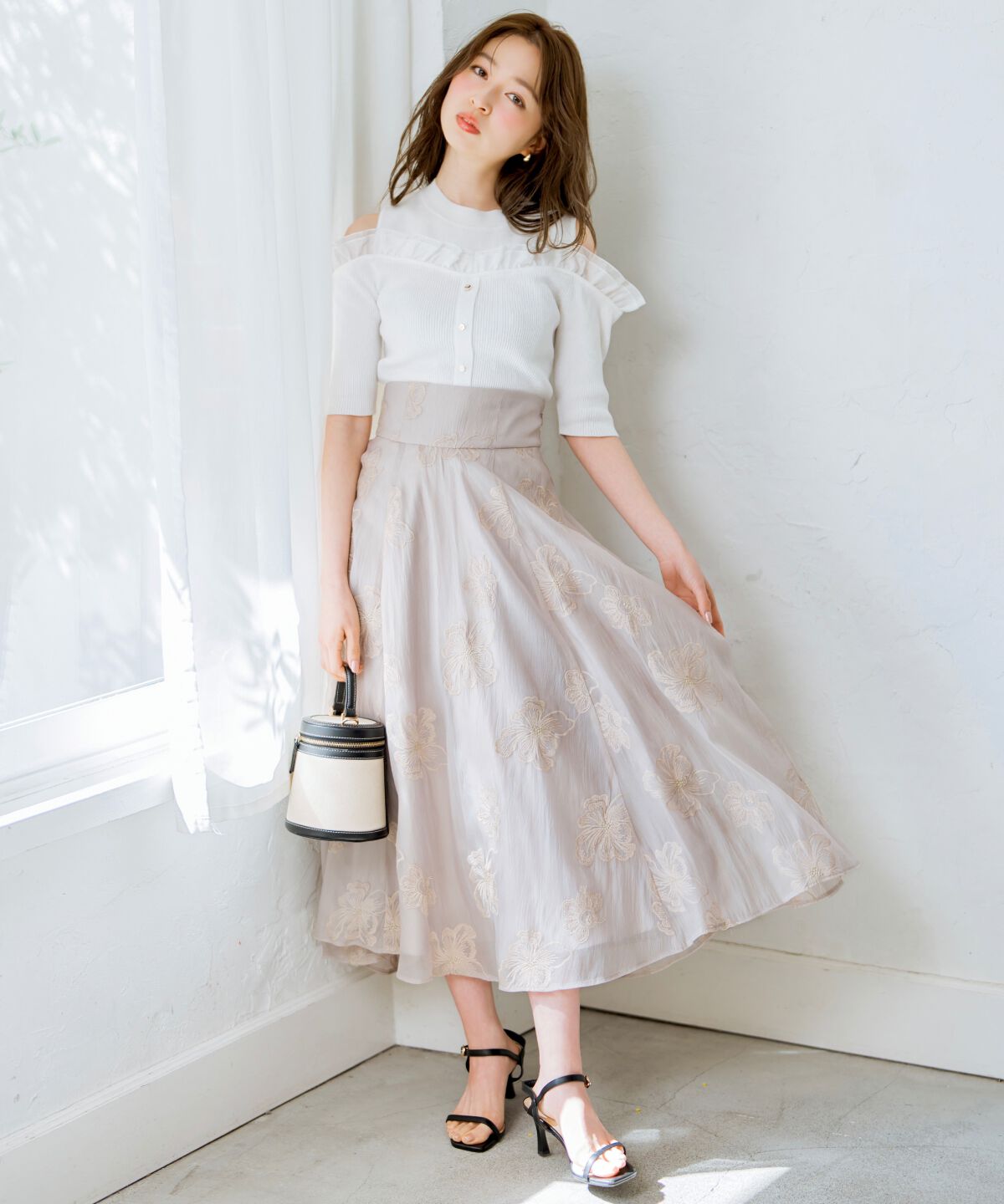 WILLSELECTION「フリルレイヤードリブニット」|ニット・セーター|