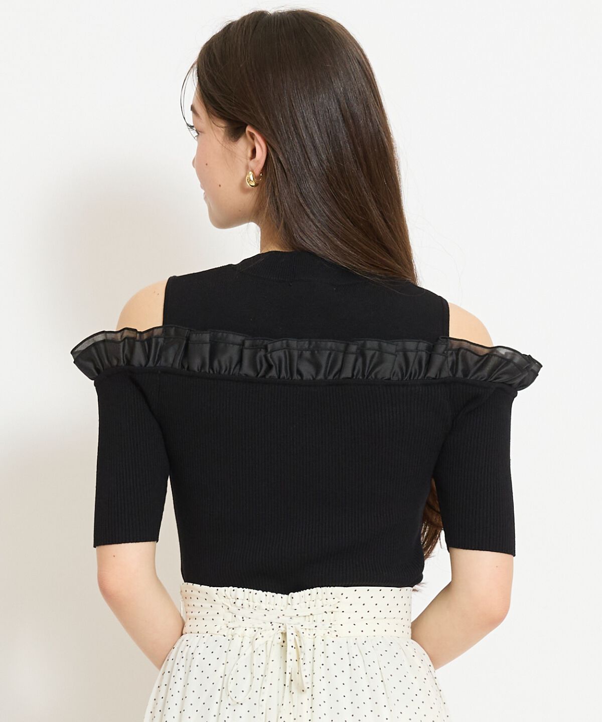 WILLSELECTION「フリルレイヤードリブニット」|ニット・セーター|