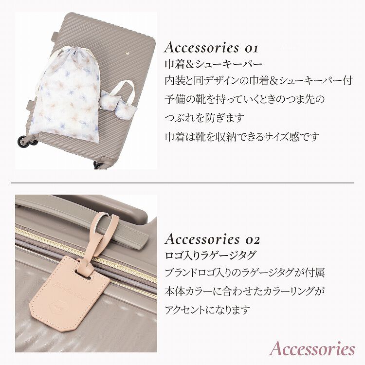 Jewelna Rose「HaNT&times;ジュエルナローズ コラボ スーツケース Mサイズ 06822」|キャリーケース|
