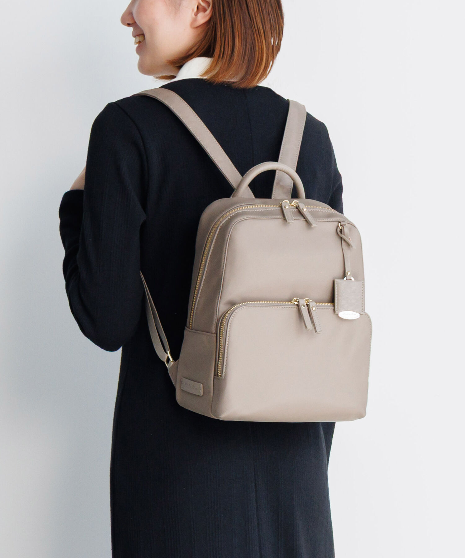 Jewelna Rose「Jewelna Rose フレイヤ・リュック2 エアリィ ミドル 16263」|リュック|グレージュ