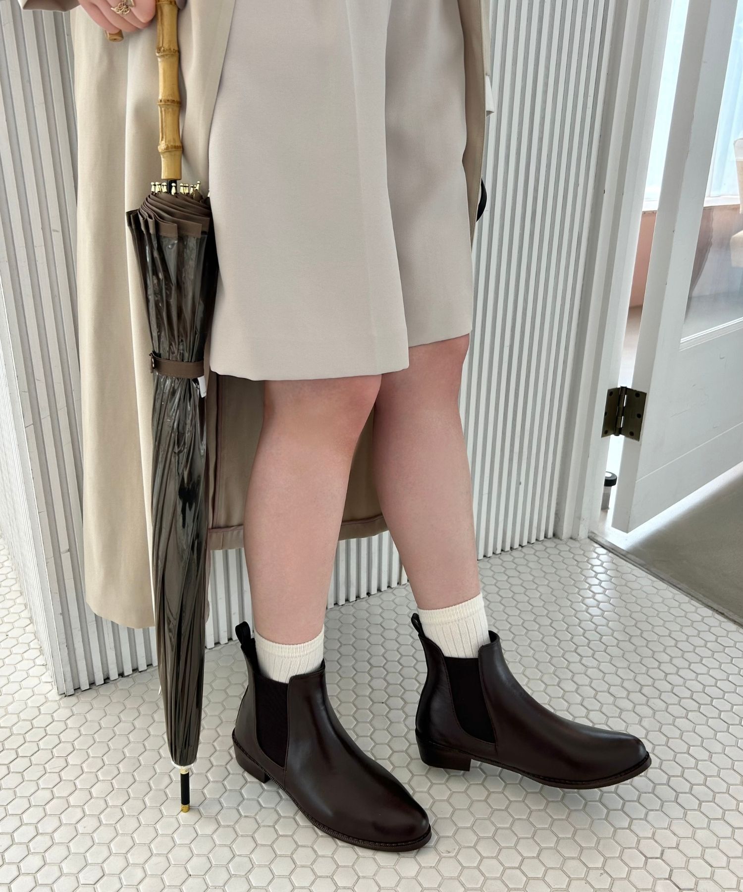 ORiental TRaffic「 ●晴雨兼用●【防水】レイン ショートブーツ /R-0009 厚手クッション入り」|ショートブーツ|